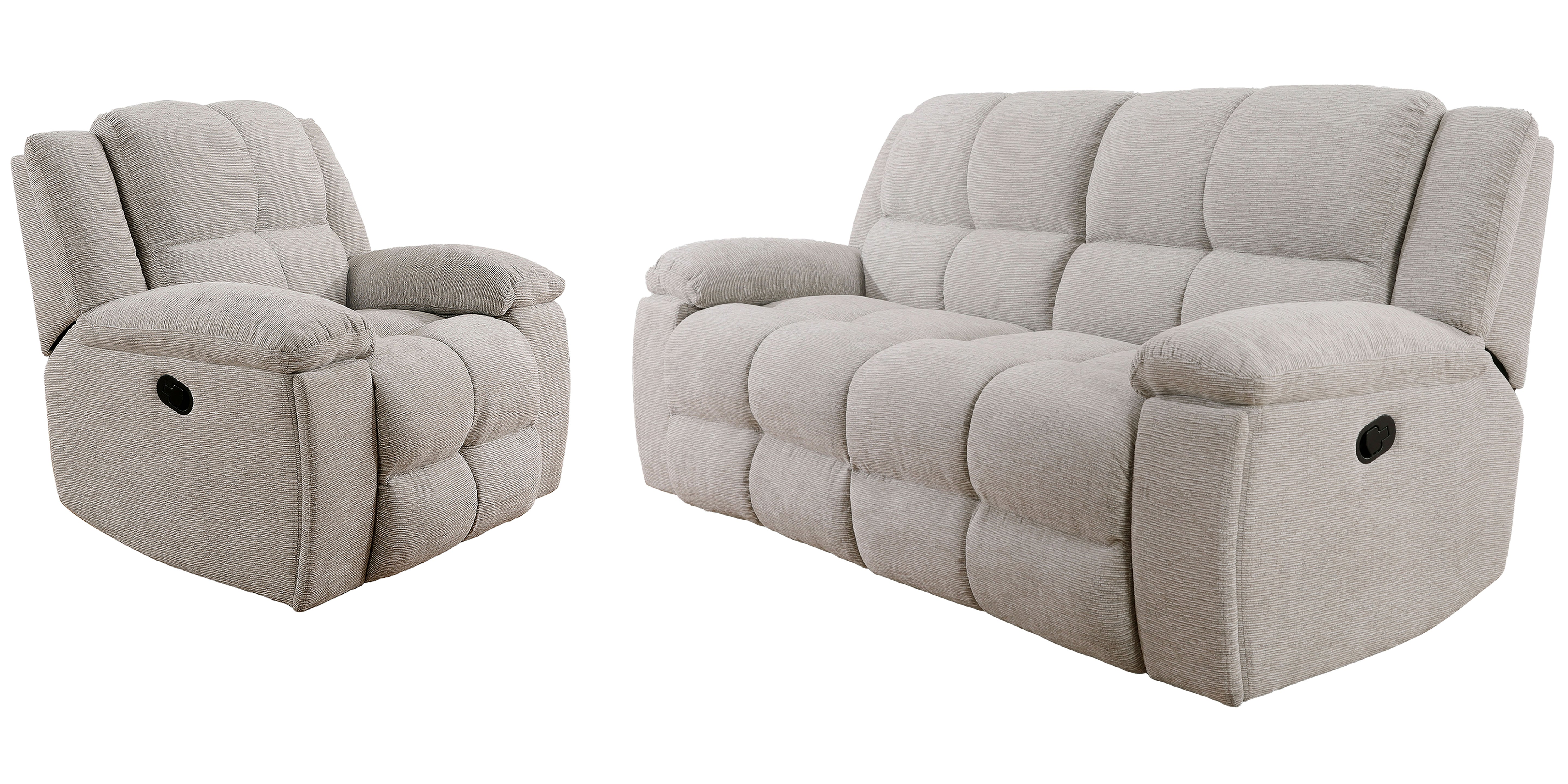 Parker Living Buster - Opal Taupe Manual Reclining Sofa and Recliner