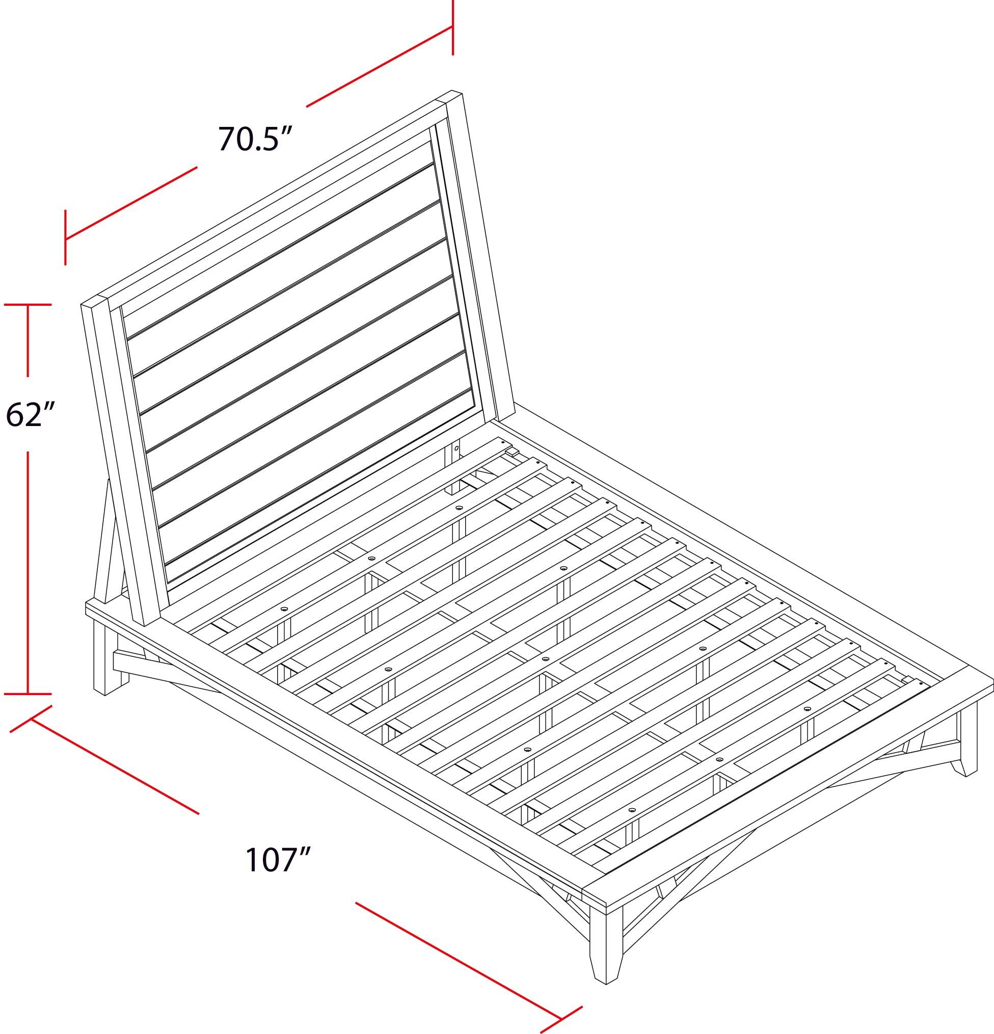 Parker House Americana Modern Bedroom Queen Platform Bed