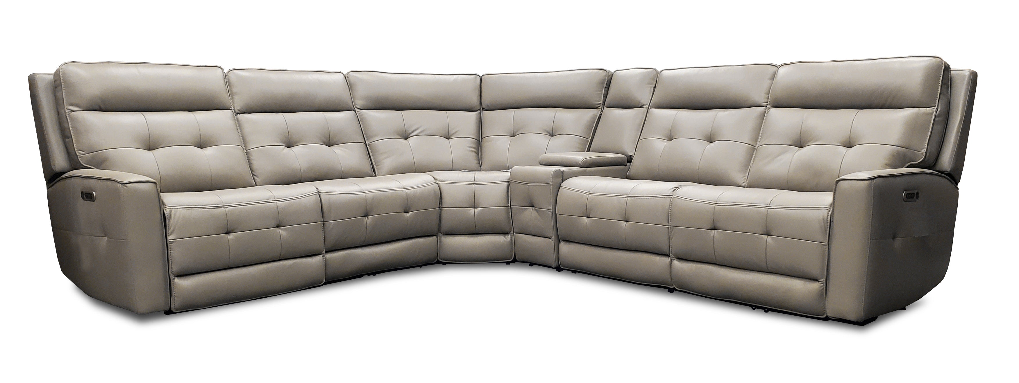 Parker Living Canterbury - Pewter 6 Piece Zero Gravity Modular Power Reclining Sectional