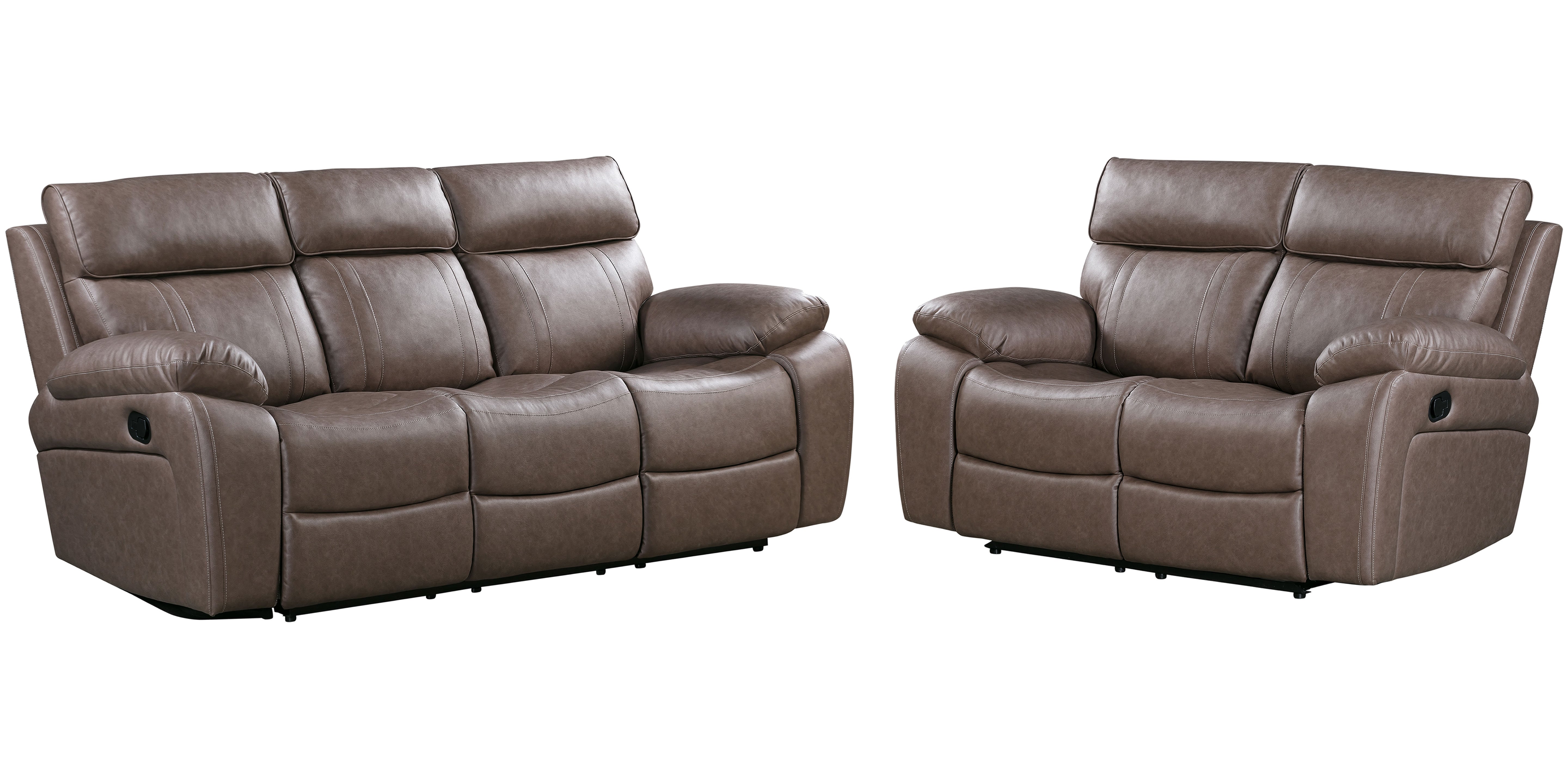 Parker Living Theon - Stokes Toffee Manual Reclining Sofa and Loveseat