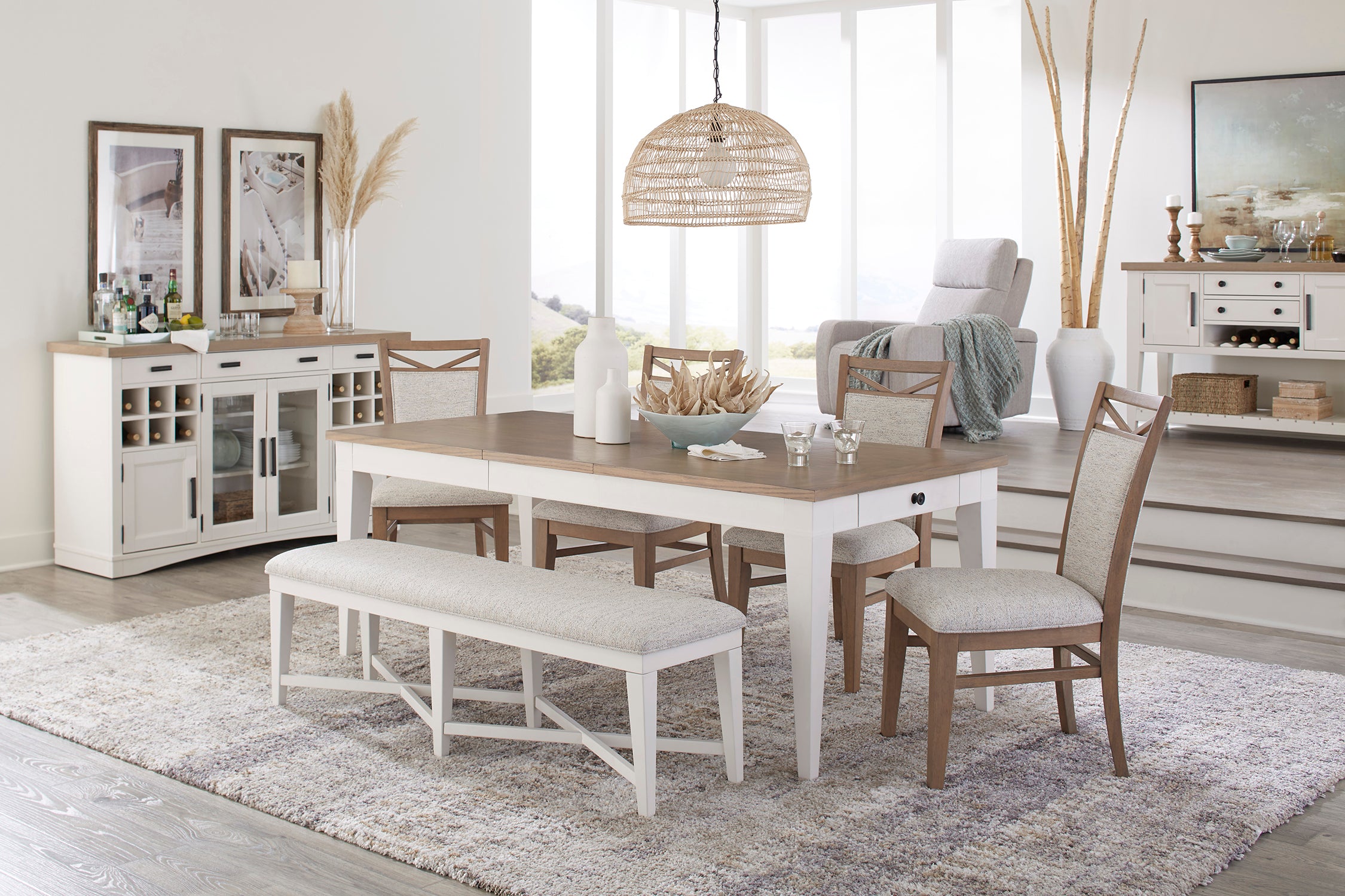 Parker House Americana Modern Dining 58 In. Upholstered Bench