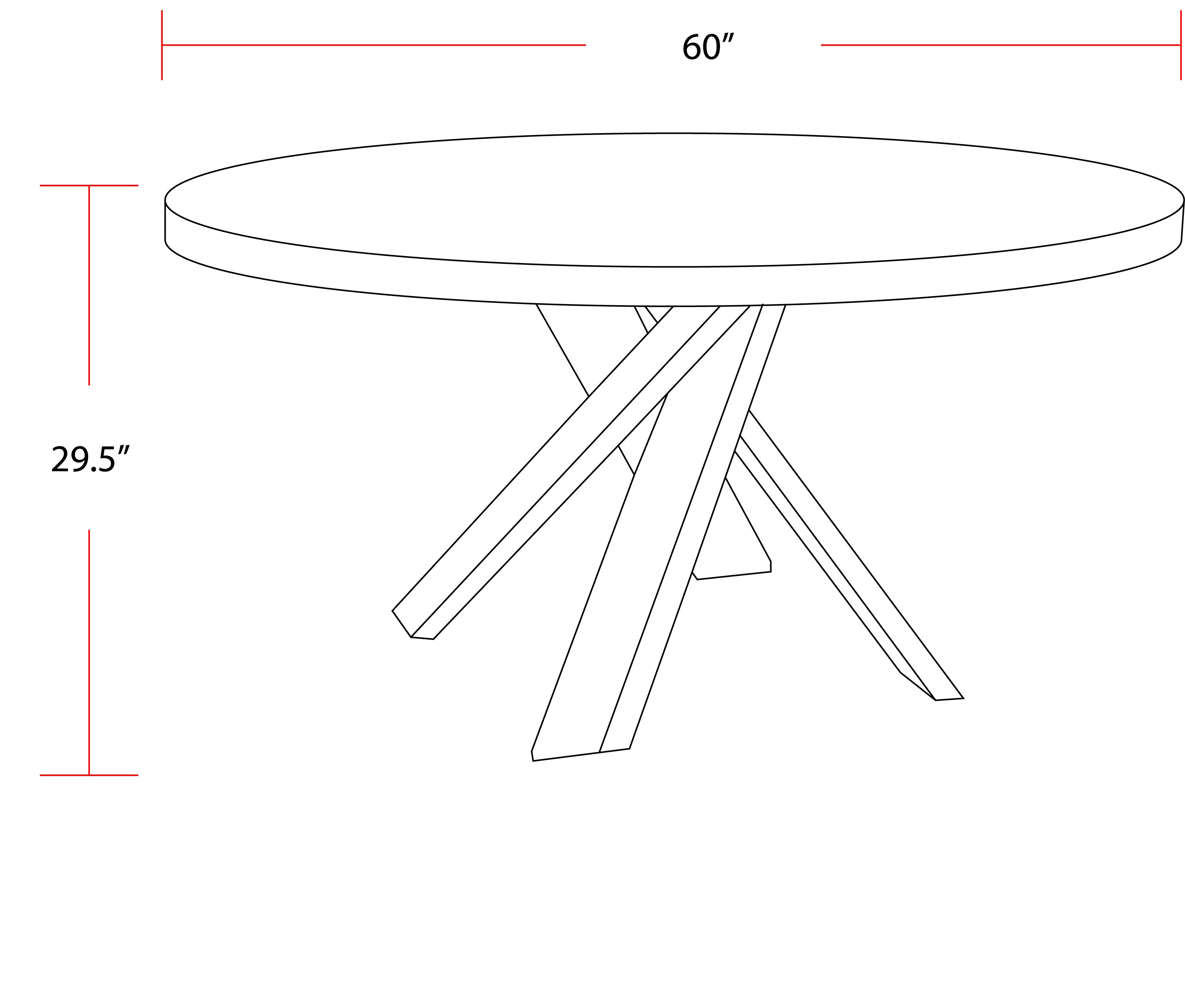 Parker House Crossings - Downtown Dining 60 In. Round Dining Table