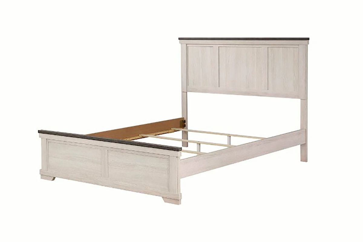 Crown Mark Furniture Leighton Queen Panel Bed in White B8180-Q - Ideal Furniture (Fresno,CA)