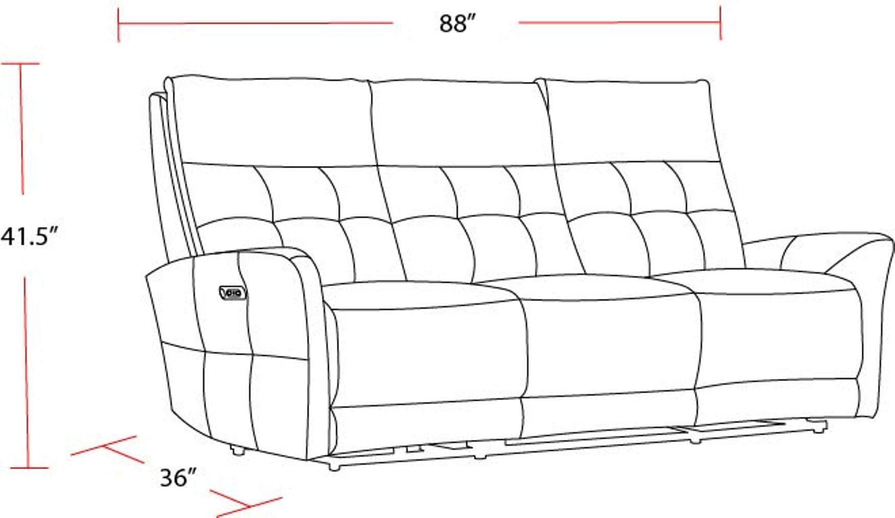 Parker Living Gershwin - Lucca Butterscotch Zero Gravity Power Reclining Sofa