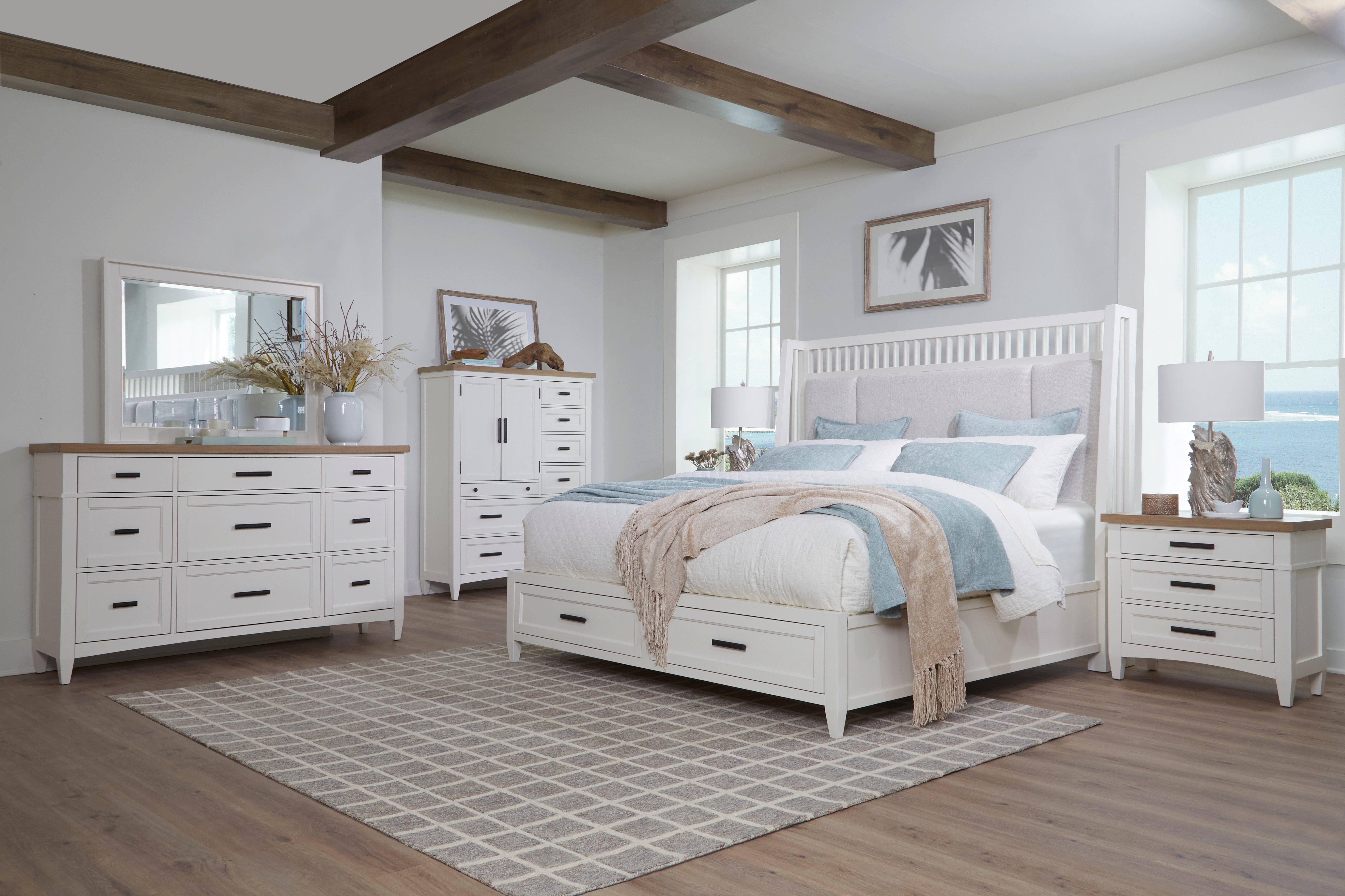 Parker House Americana Modern Bedroom 9 Drawer Dresser and Mirror