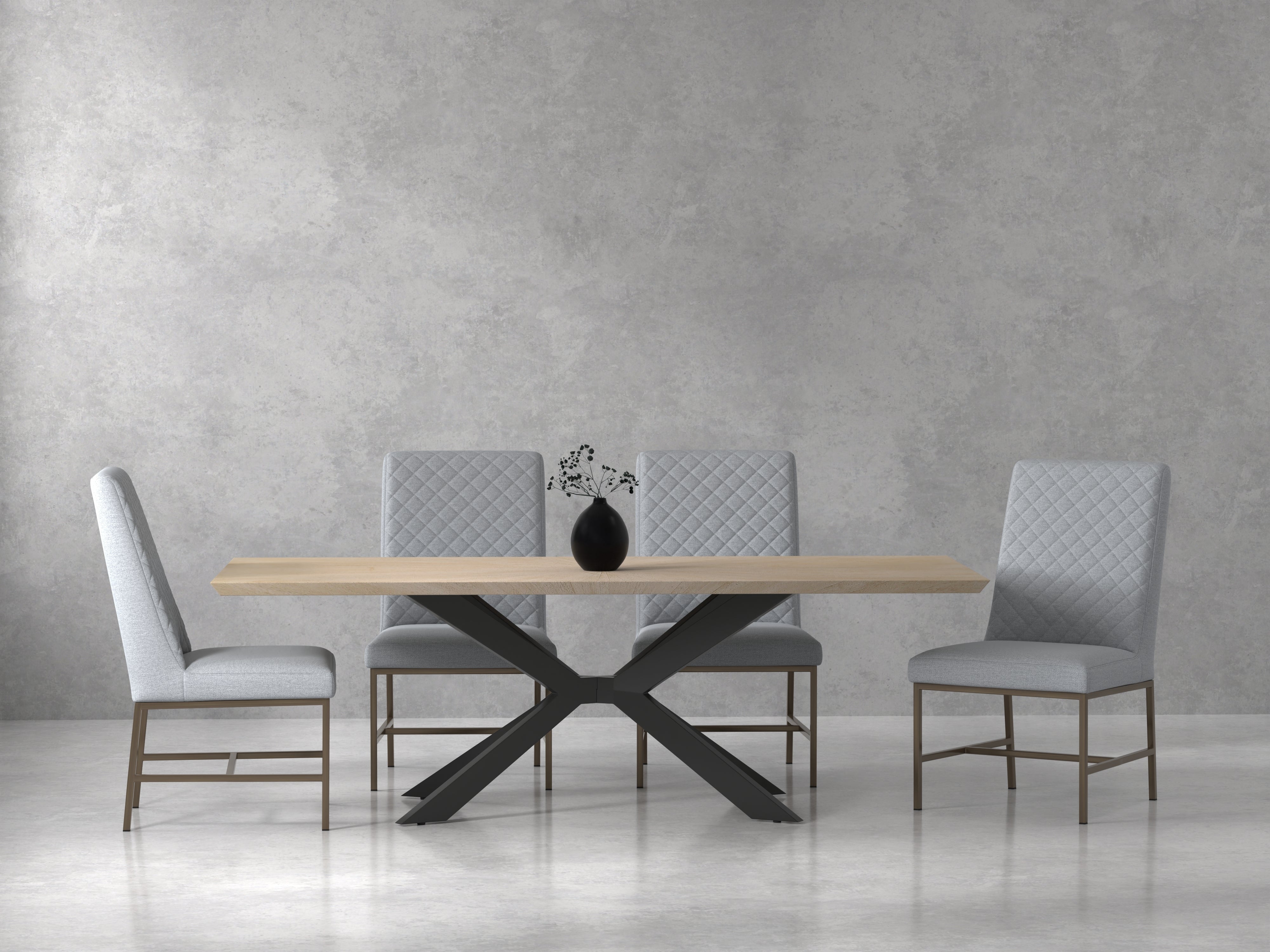 Parker House Crossings - Monaco Dining 86 In. Rectangular Dining Table With 4 Upholstered Chairs - DMON-5PC-86REC-DDIA-ELLN