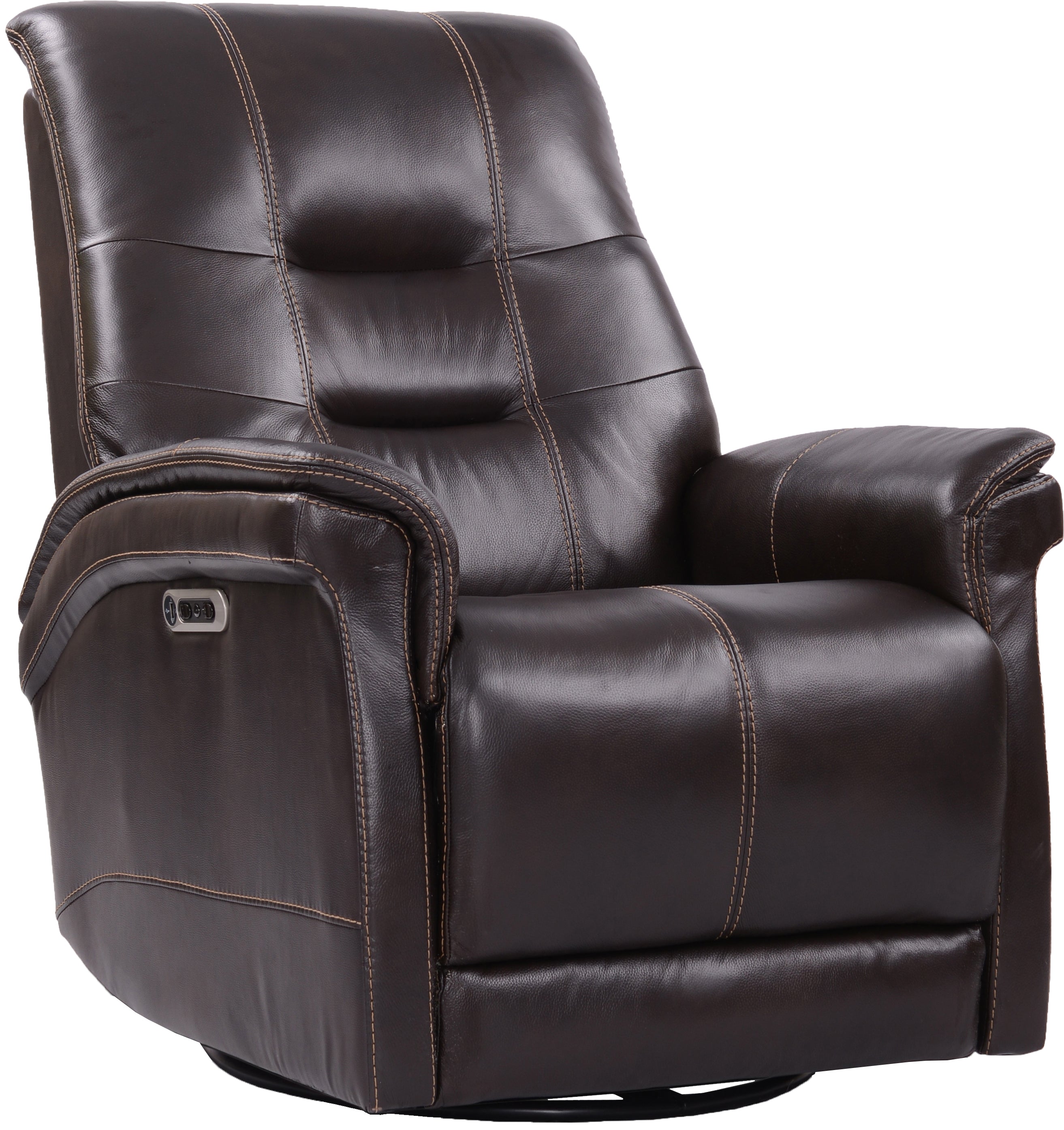 Parker Living Carnegie - Verona Coffee - Powered By Freemotion Cordless Power Swivel Glider Recliner Two Pack