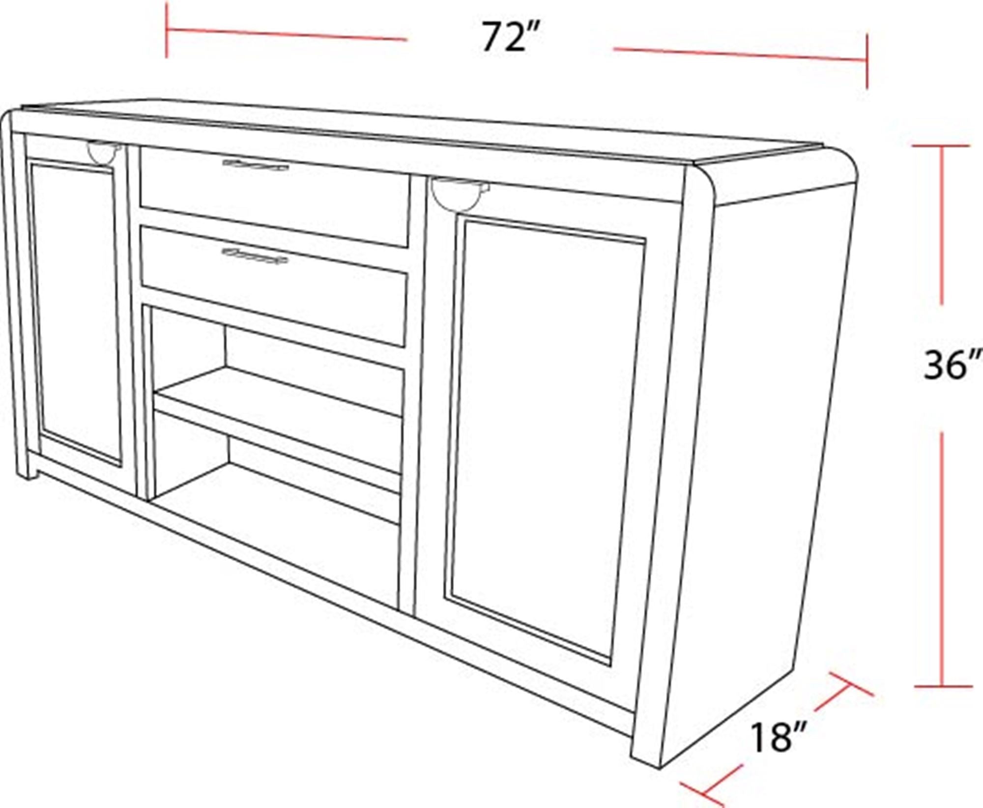 Parker House Escape - Dining 72 In. Buffet Server with Stone Top