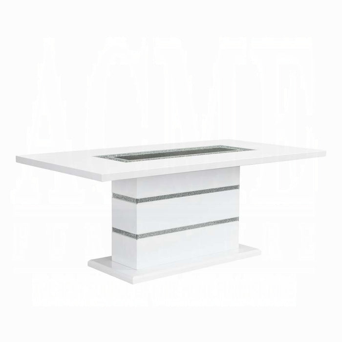Elizaveta Dining Table With Pedestal Base - Ideal Furniture (Fresno,CA)