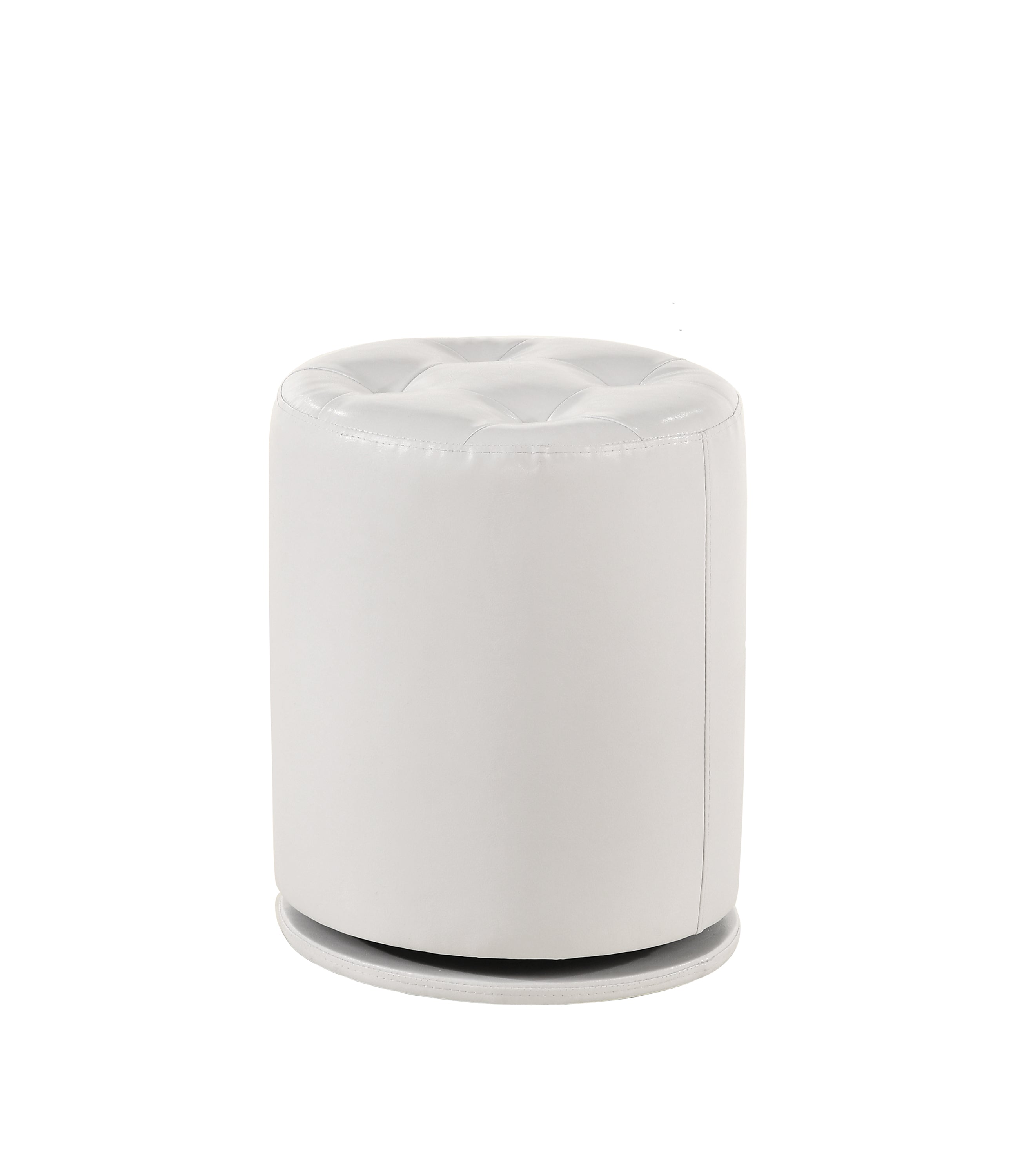 Morgan Round Swivel Stool White - Ideal Furniture (Fresno,CA)