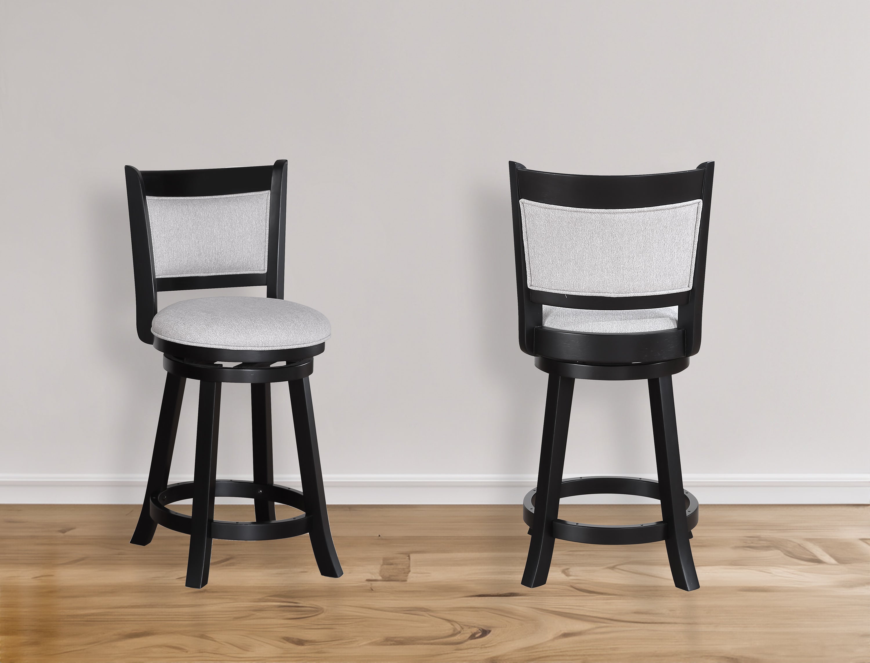 Cecil Swivel Pub Stool Dove Knockdown - Ideal Furniture (Fresno,CA)