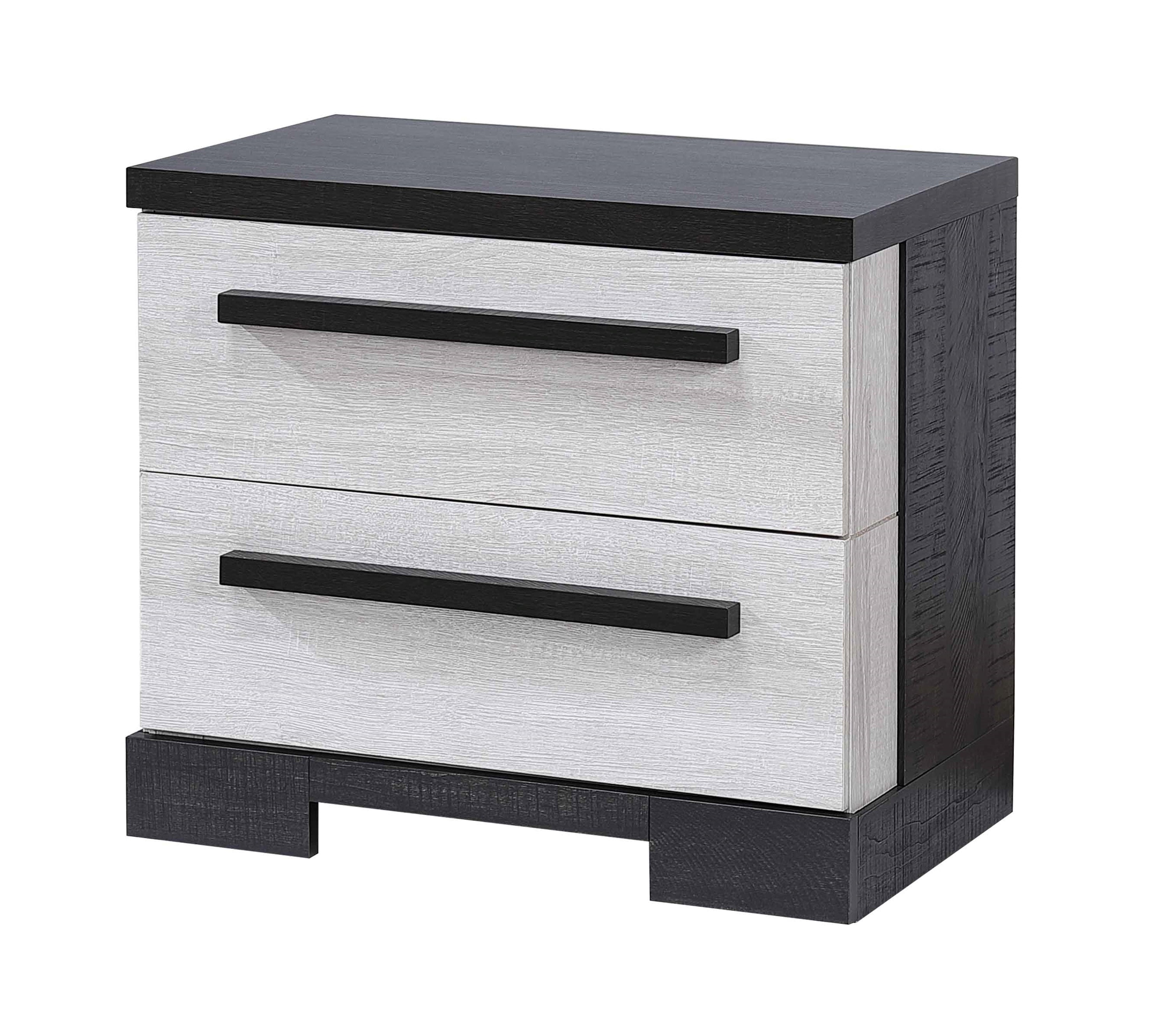 Remington Nightstand Chalk/ebony - Ideal Furniture (Fresno,CA)