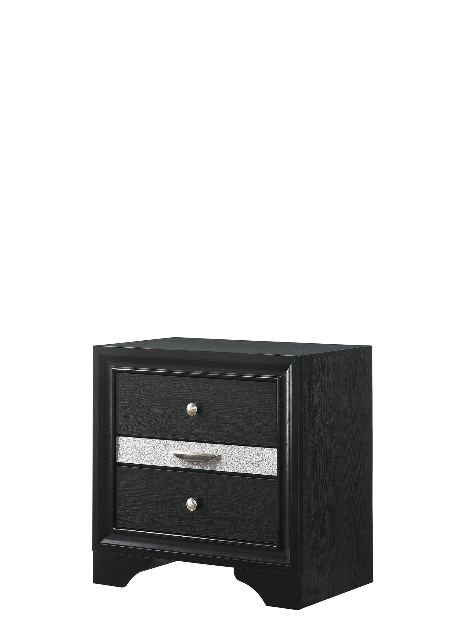 REGATA NIGHTSTAND BLACK/SILVER - Ideal Furniture (Fresno,CA)