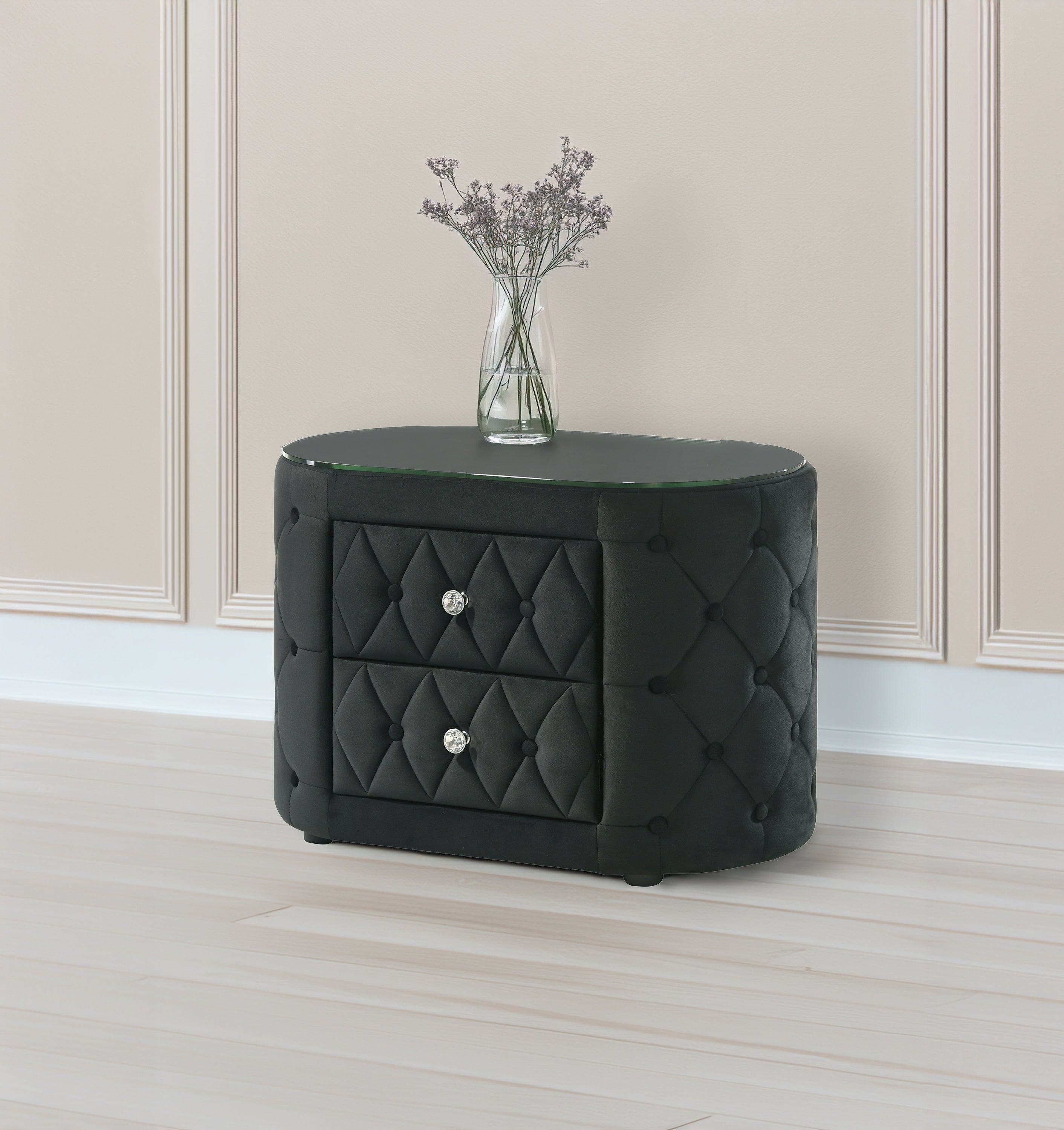 VOLTARE NIGHTSTAND BLACK - Ideal Furniture (Fresno,CA)