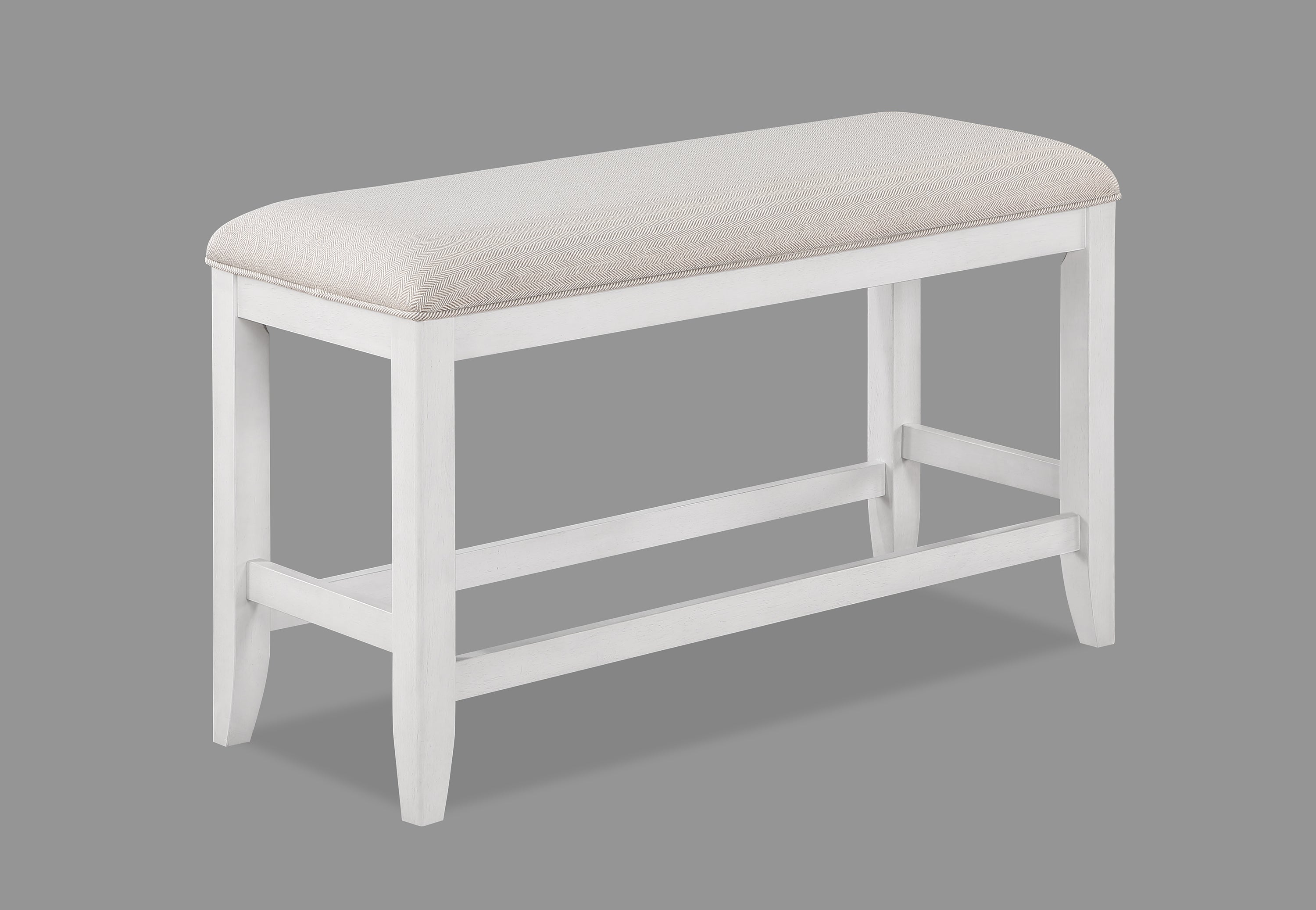 WENDY WHITE COUNTER HEIGHT BENCH - Ideal Furniture (Fresno,CA)