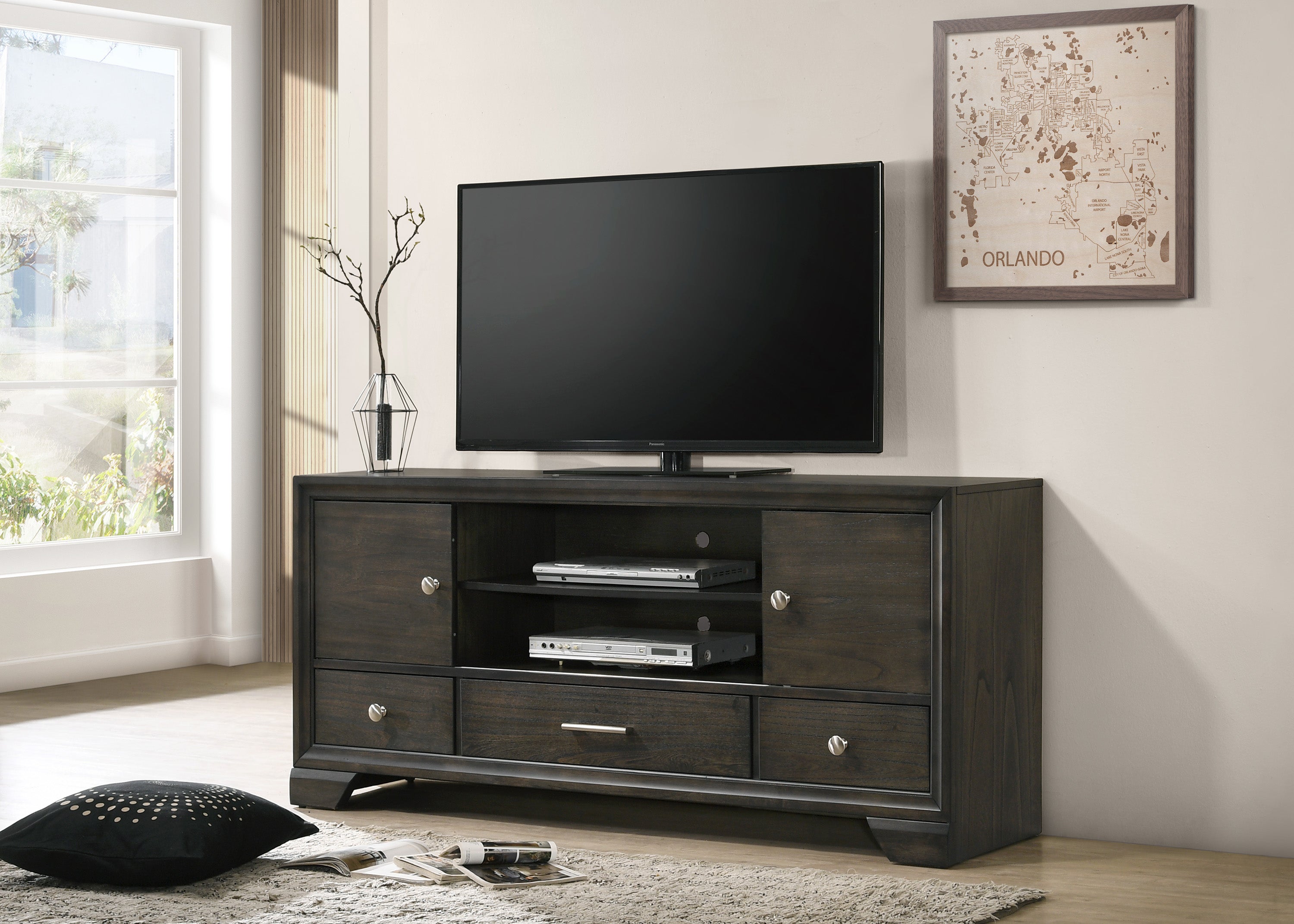 Jaymes TV Stand - Ideal Furniture (Fresno,CA)