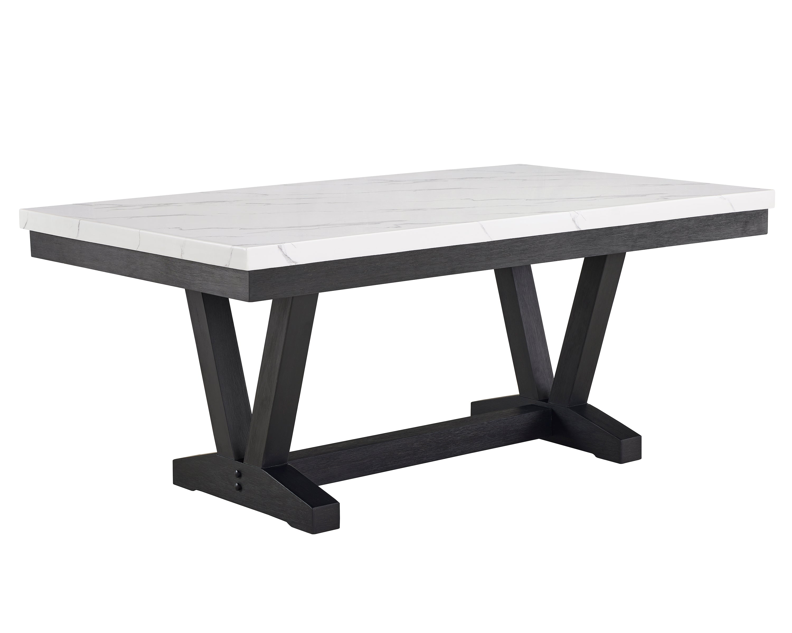 VANCE FAUX MARBLE DINING TABLE - Ideal Furniture (Fresno,CA)