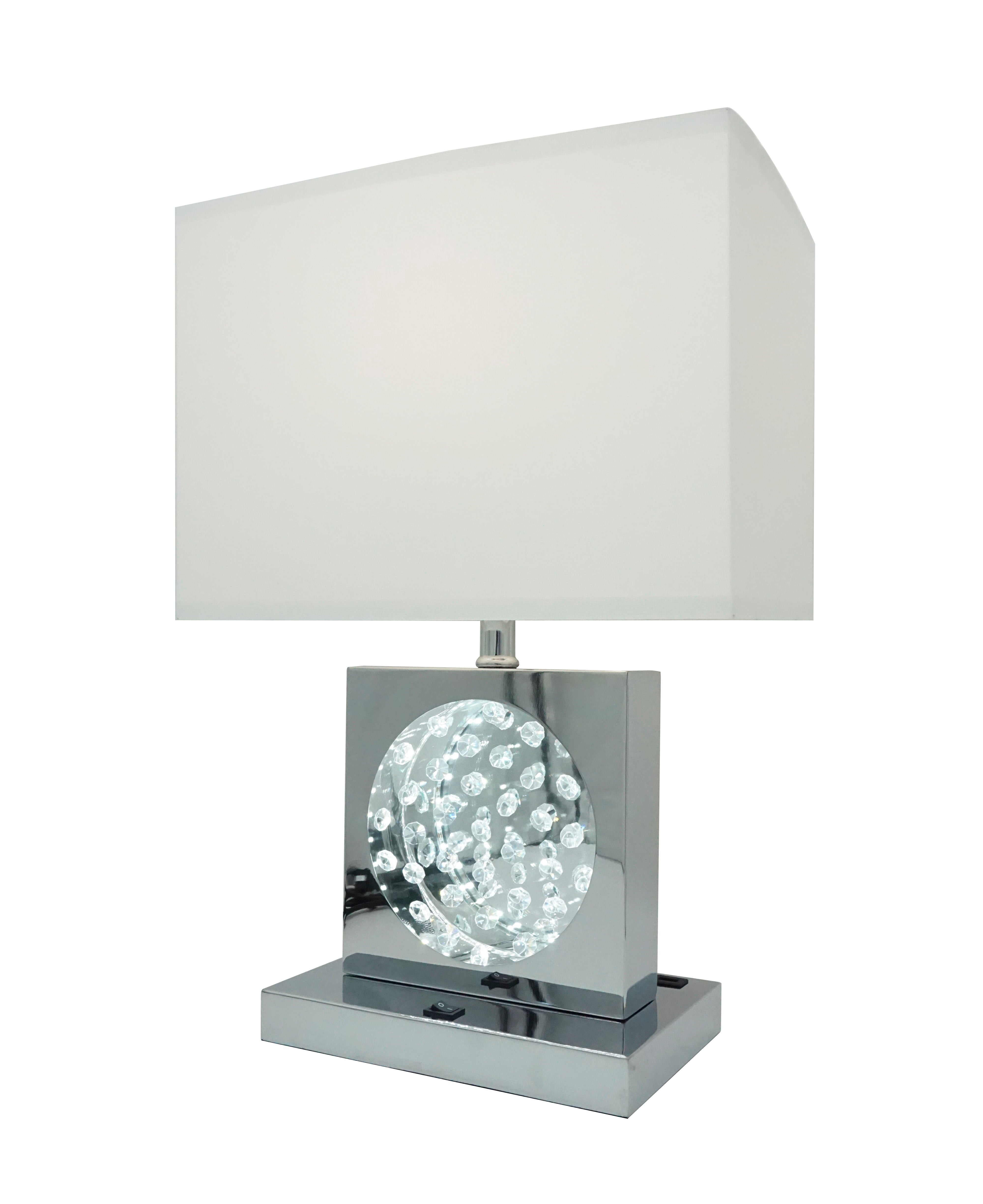TABLE LAMP CHROME-LED ACCENT