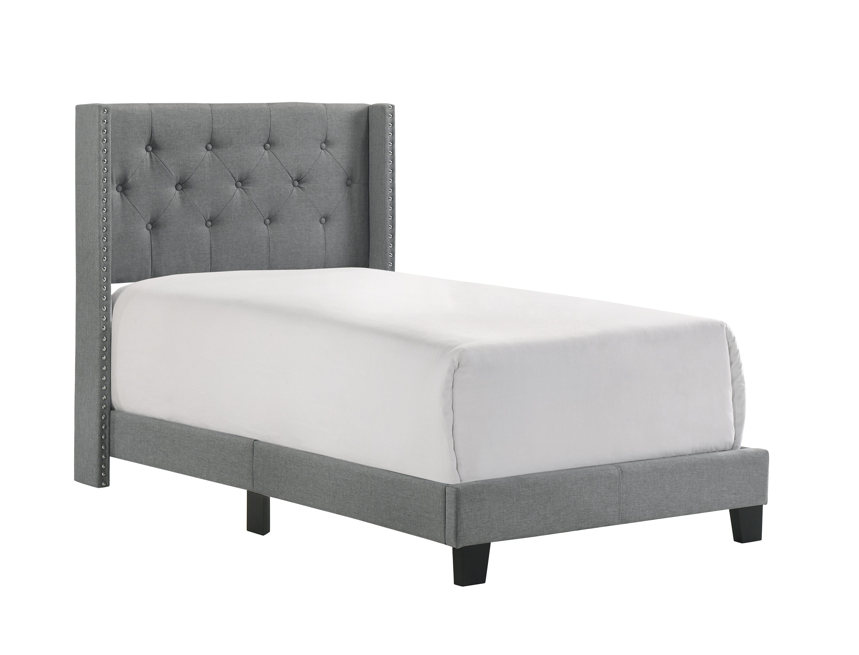 Makayla Twin Bed Grey - Ideal Furniture (Fresno,CA)