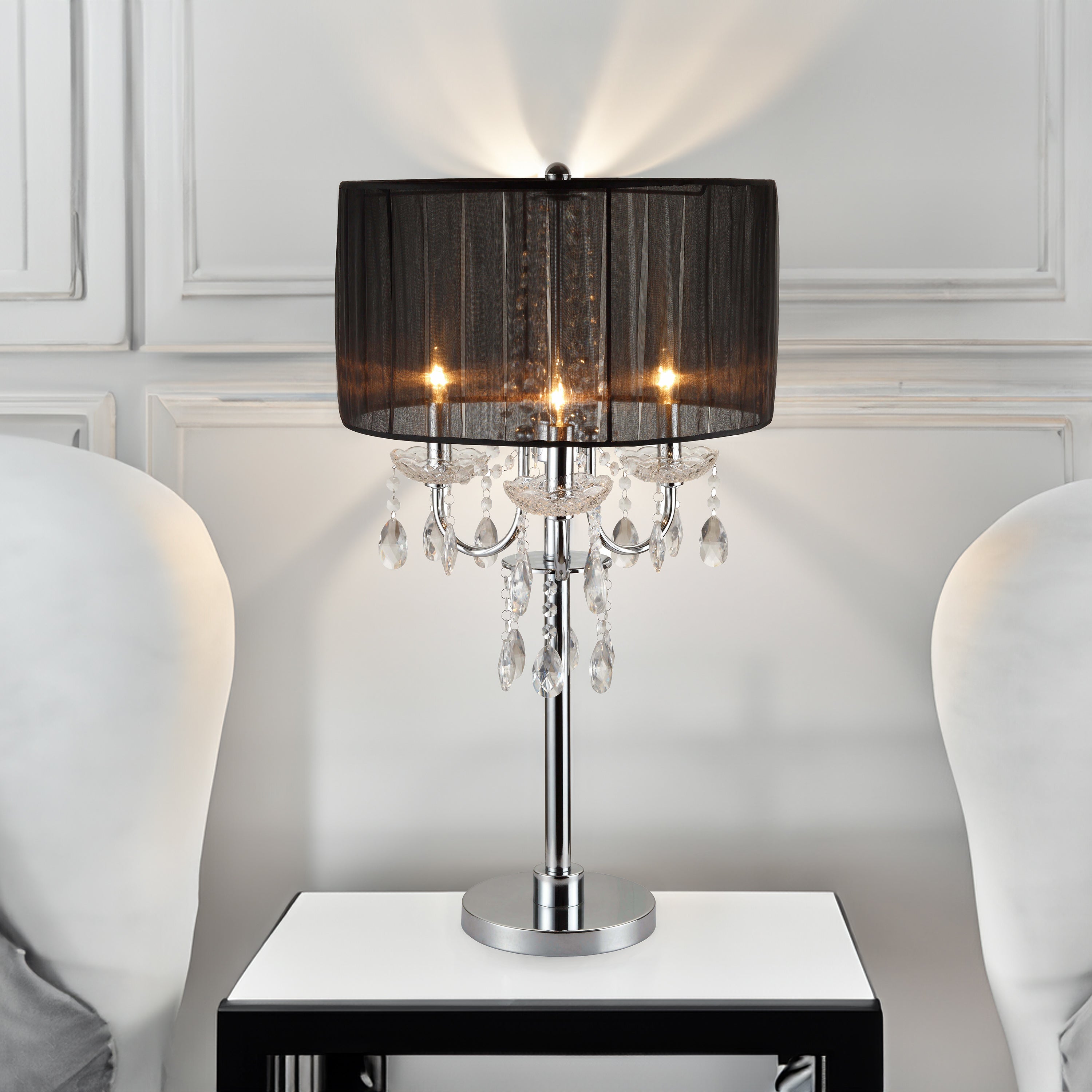 CHANDELIER TABLE TOUCH LAMP 29.5 H - Ideal Furniture (Fresno,CA)