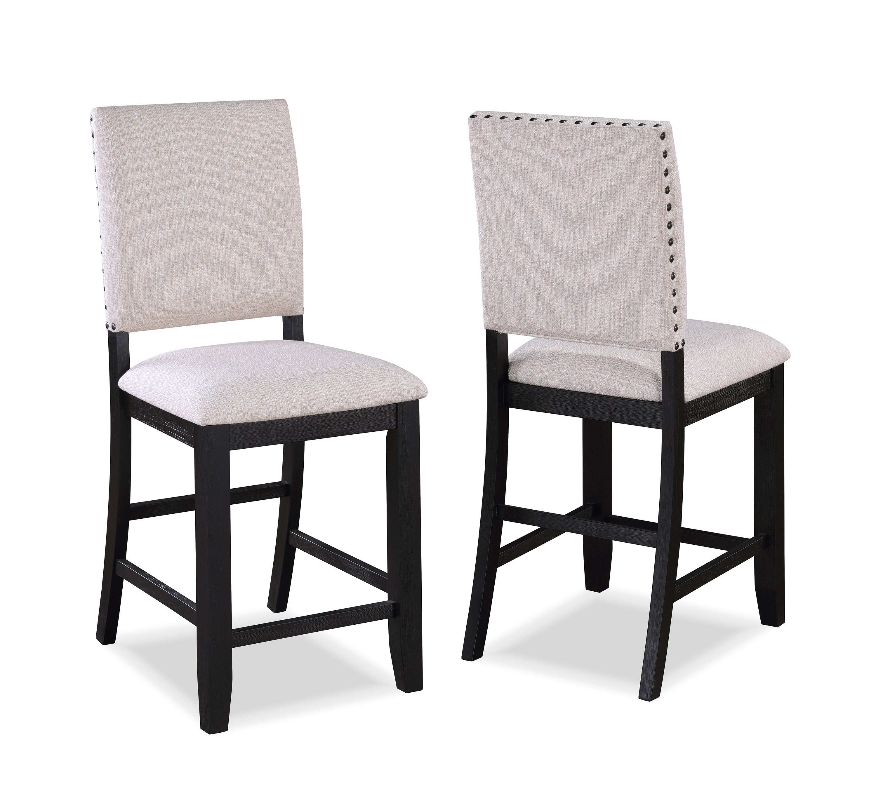 Regent Counter Height Chair Charcoal Black - Ideal Furniture (Fresno,CA)