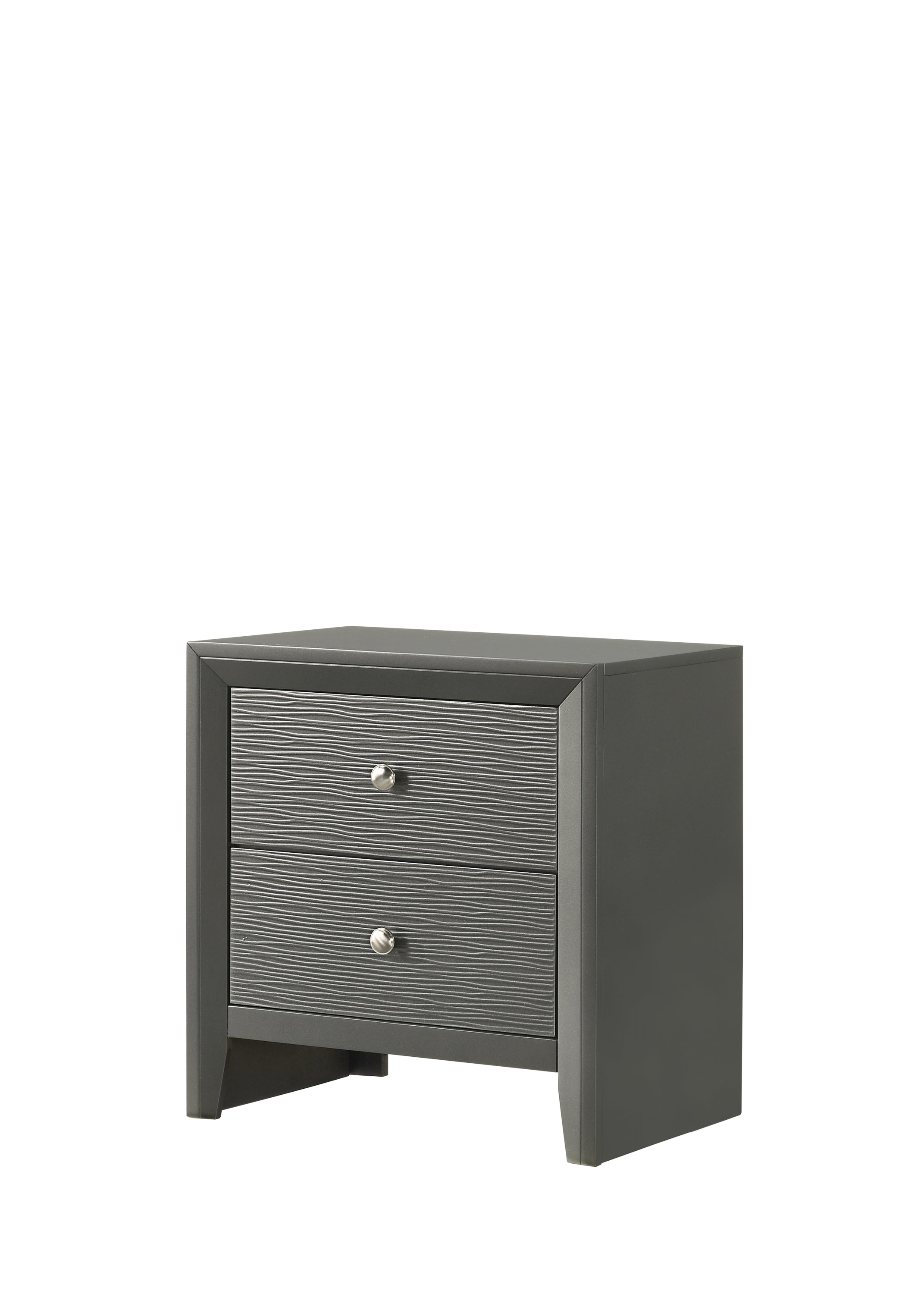 Denker Nightstand Gun Metal - Ideal Furniture (Fresno,CA)