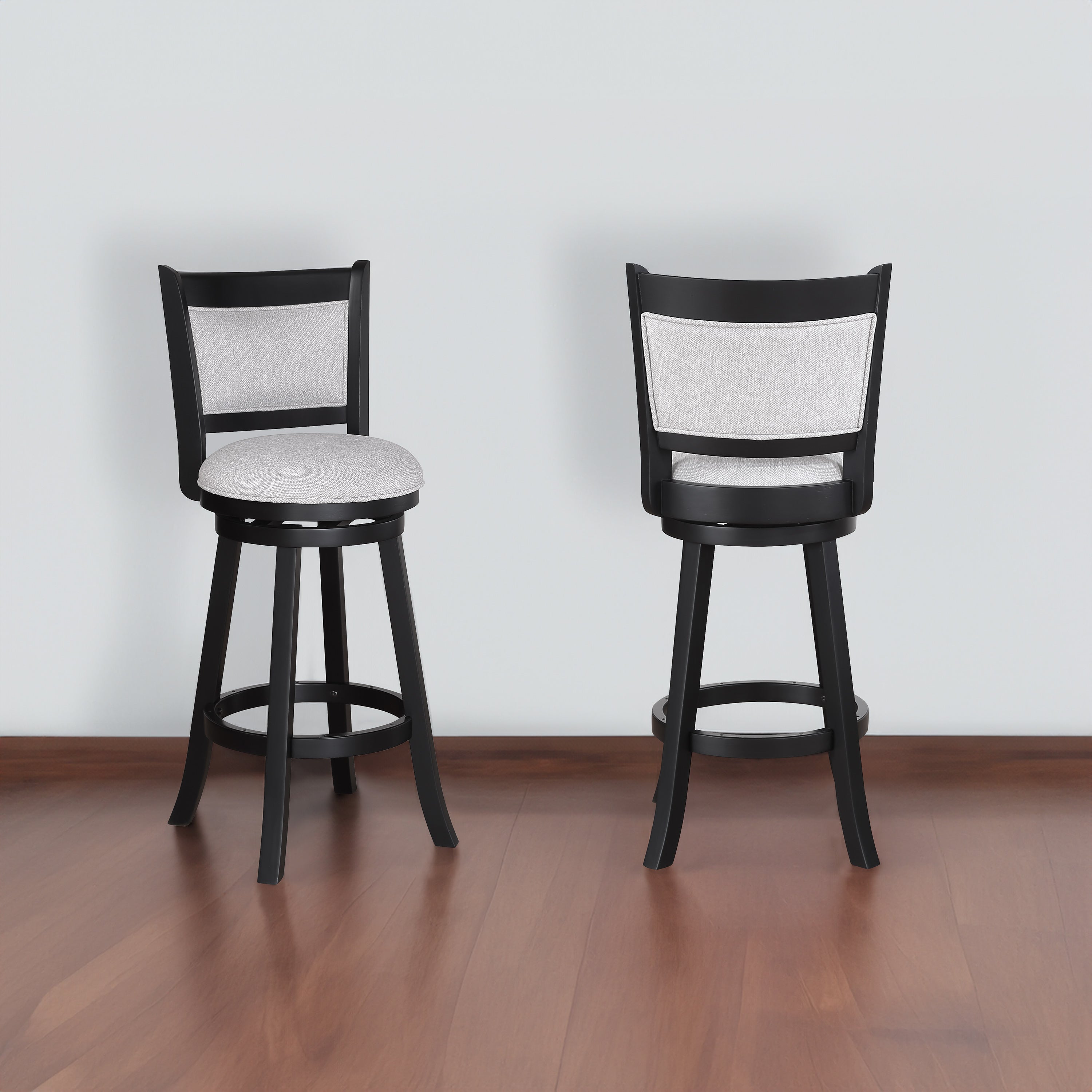 Cecil Swivel Bar Stool Dove Knockdown - Ideal Furniture (Fresno,CA)