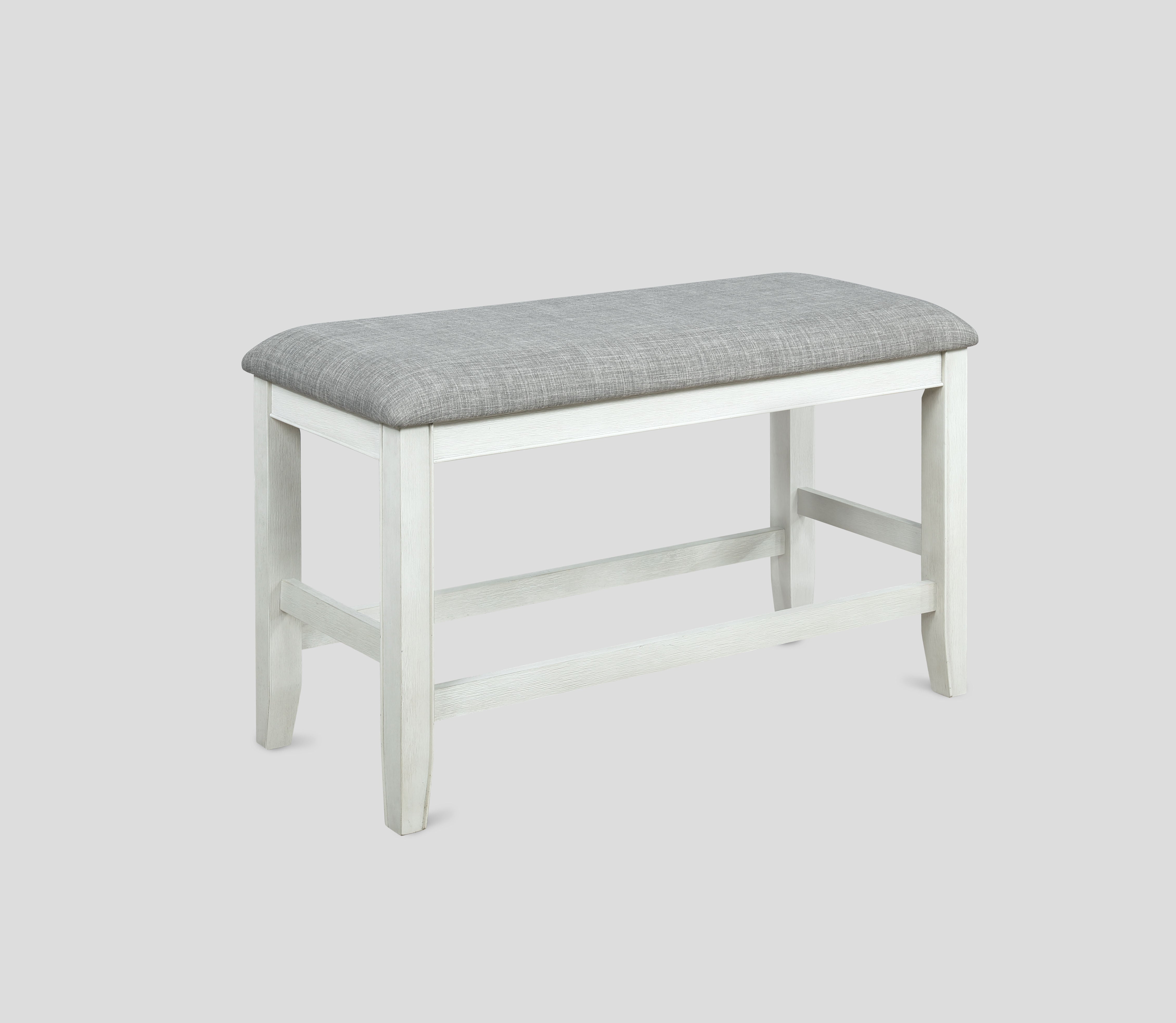 Fulton Counter Height Bench White - Ideal Furniture (Fresno,CA)