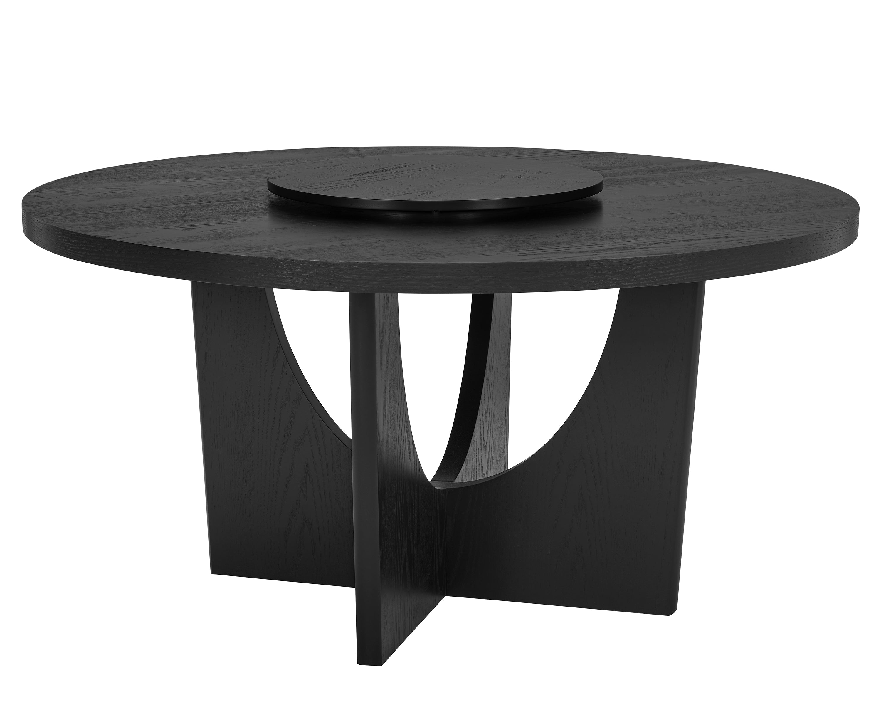 Rupert Round Table W/Lazy Susan - Ideal Furniture (Fresno,CA)