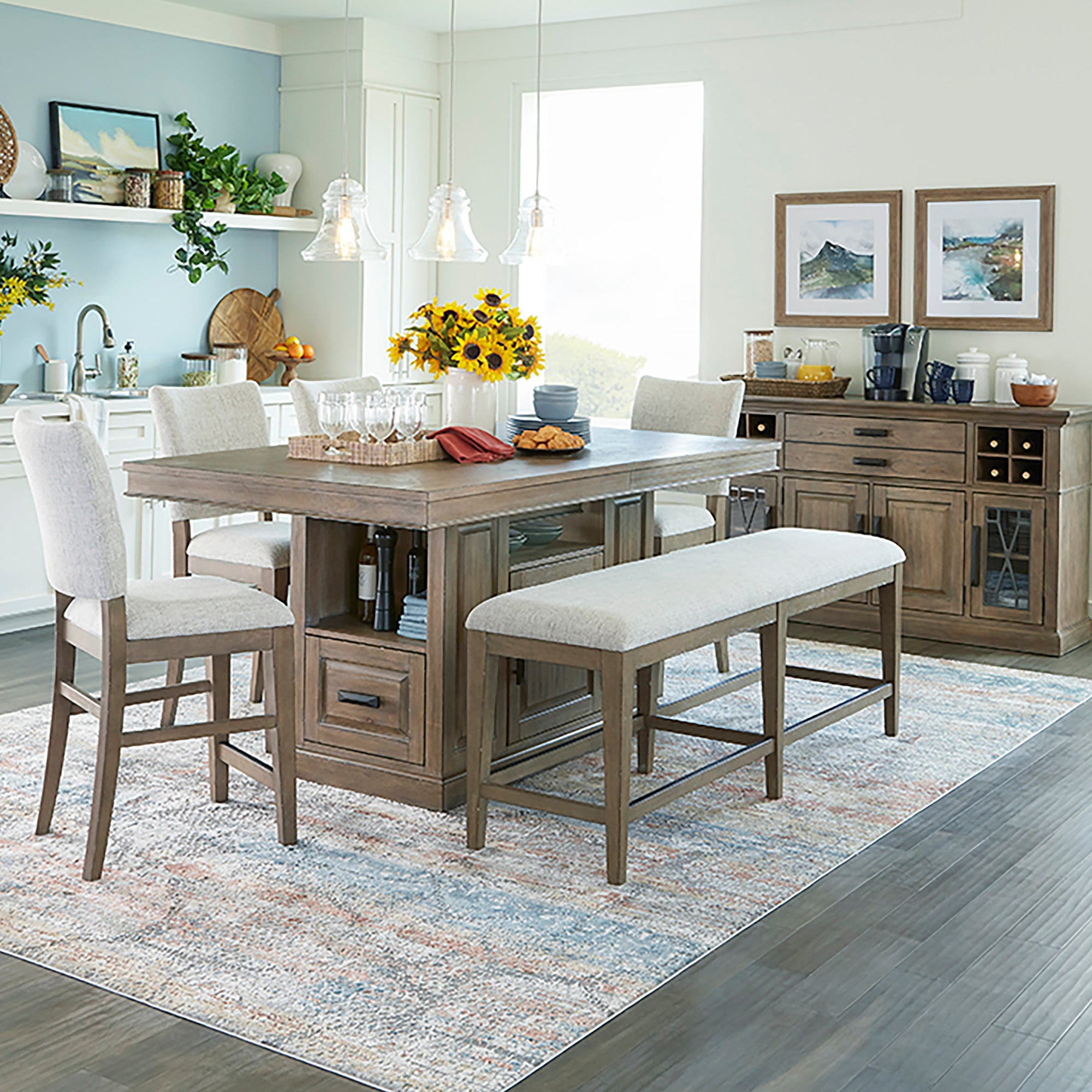 Parker House Sundance Dining - Sandstone Upholstered Counter Chair (2/CTN Sold in pairs)