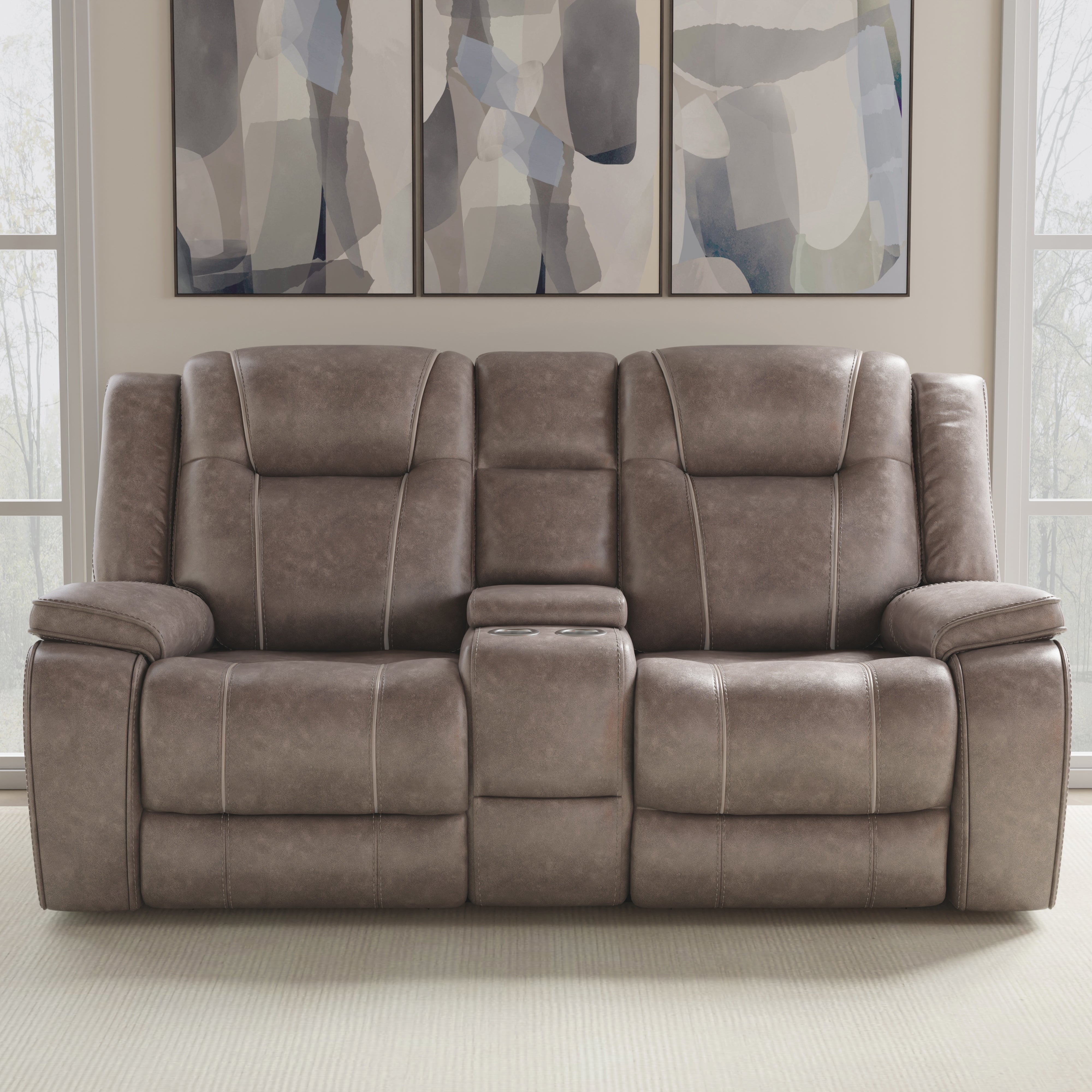 Parker Living Blake - Desert Taupe Manual Reclining Sofa and Loveseat