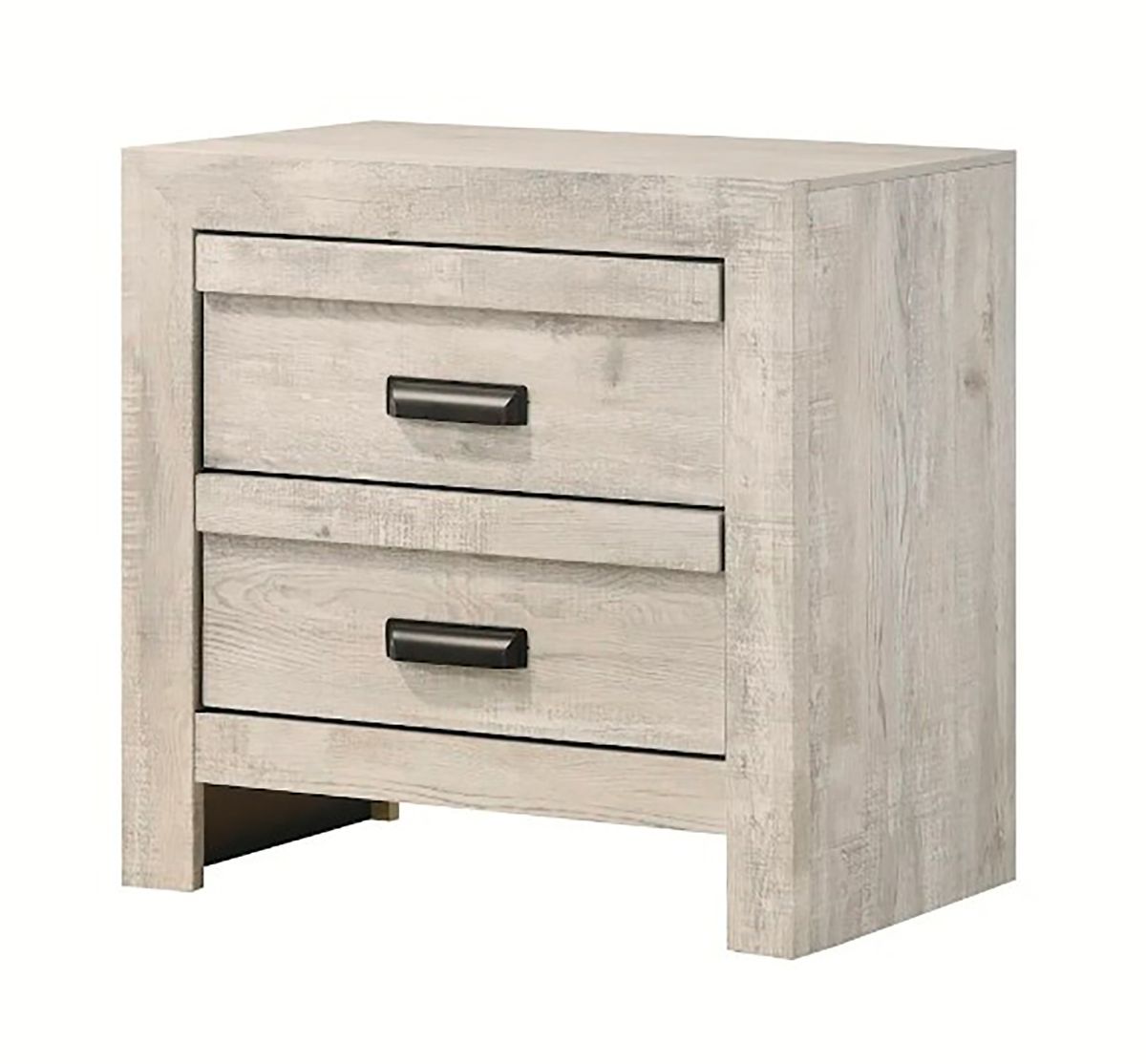 Crown Mark Furniture Valor 2 Drawer Nightstand in Gray image