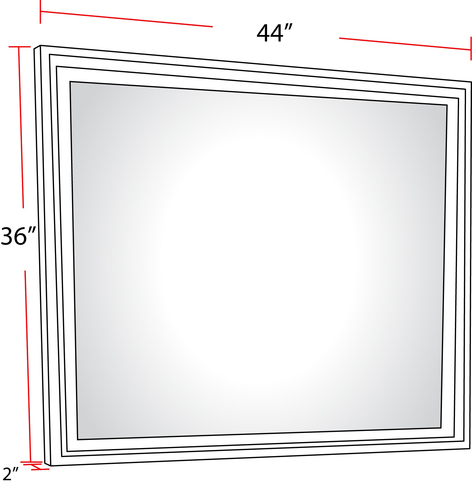 Parker House Americana Modern Bedroom Beveled Landscape Mirror