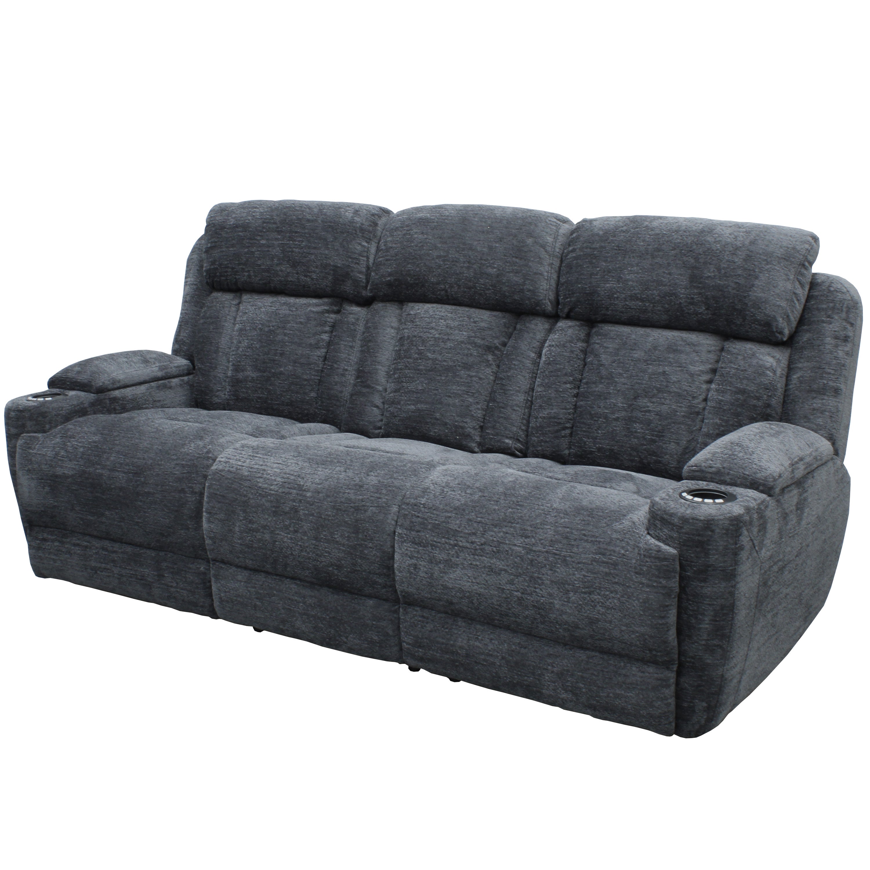 Parker Living Dalton - Lucky Charcoal Power Reclining Sofa with Drop Down Table