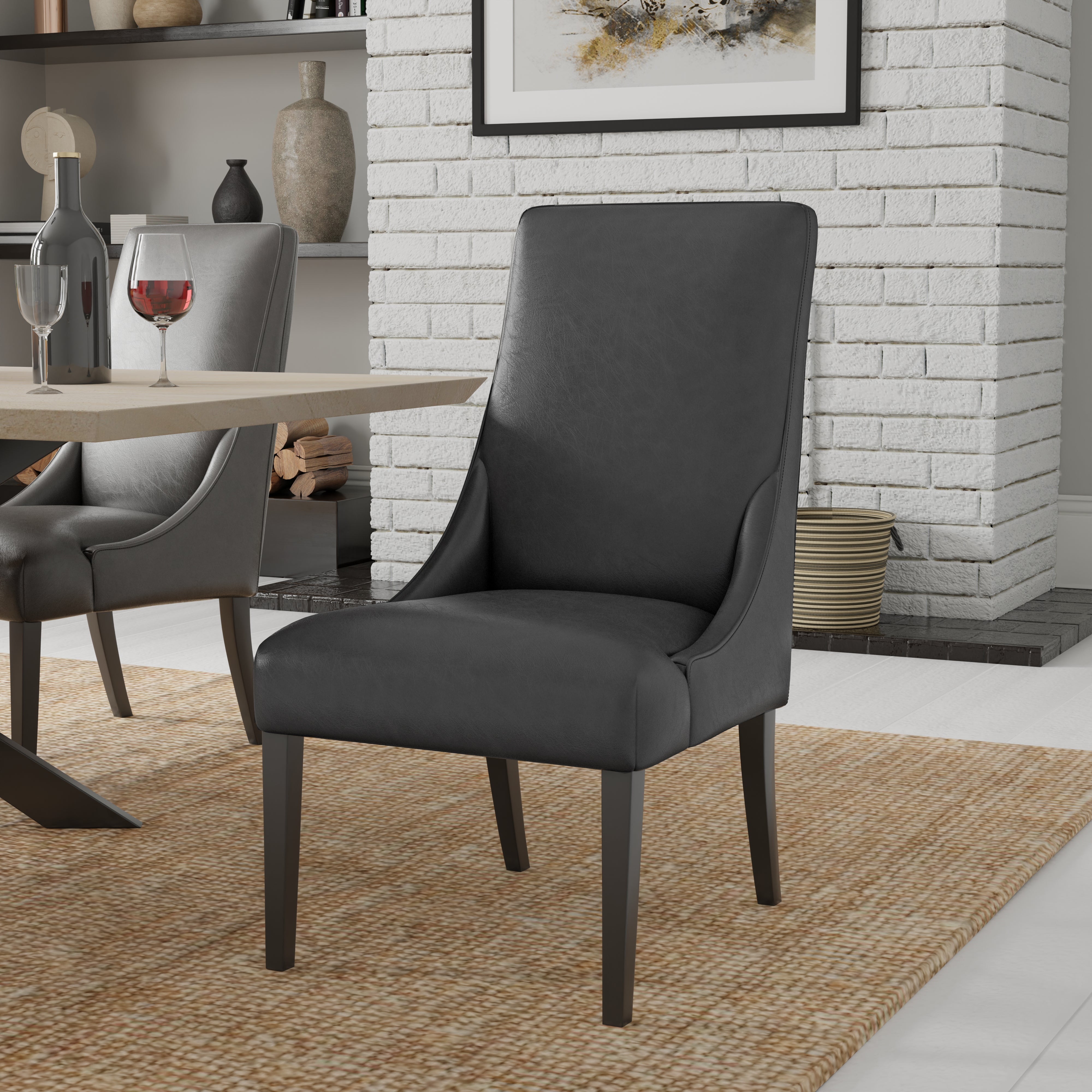 Parker House Crossings - Monaco Dining 86 In. Rectangular Dining Table With 4 Upholstered Chairs - DMON-5PC-86REC-DSIE-CPSL