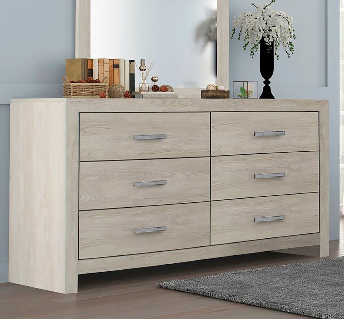 Jaylen 6 Drawer Dresser in Gray - Ideal Furniture (Fresno,CA)