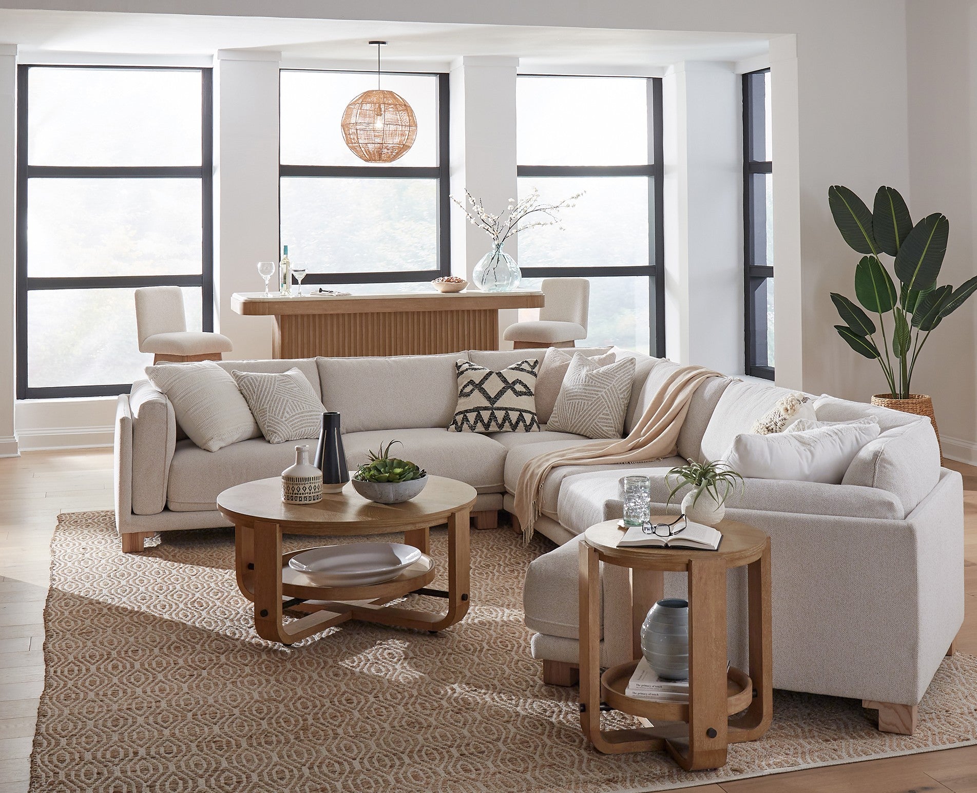 Parker Living Escape - Mirage Mist 4 Piece Modular Sectional - SESC-PACK4A-MRMS-01-02
