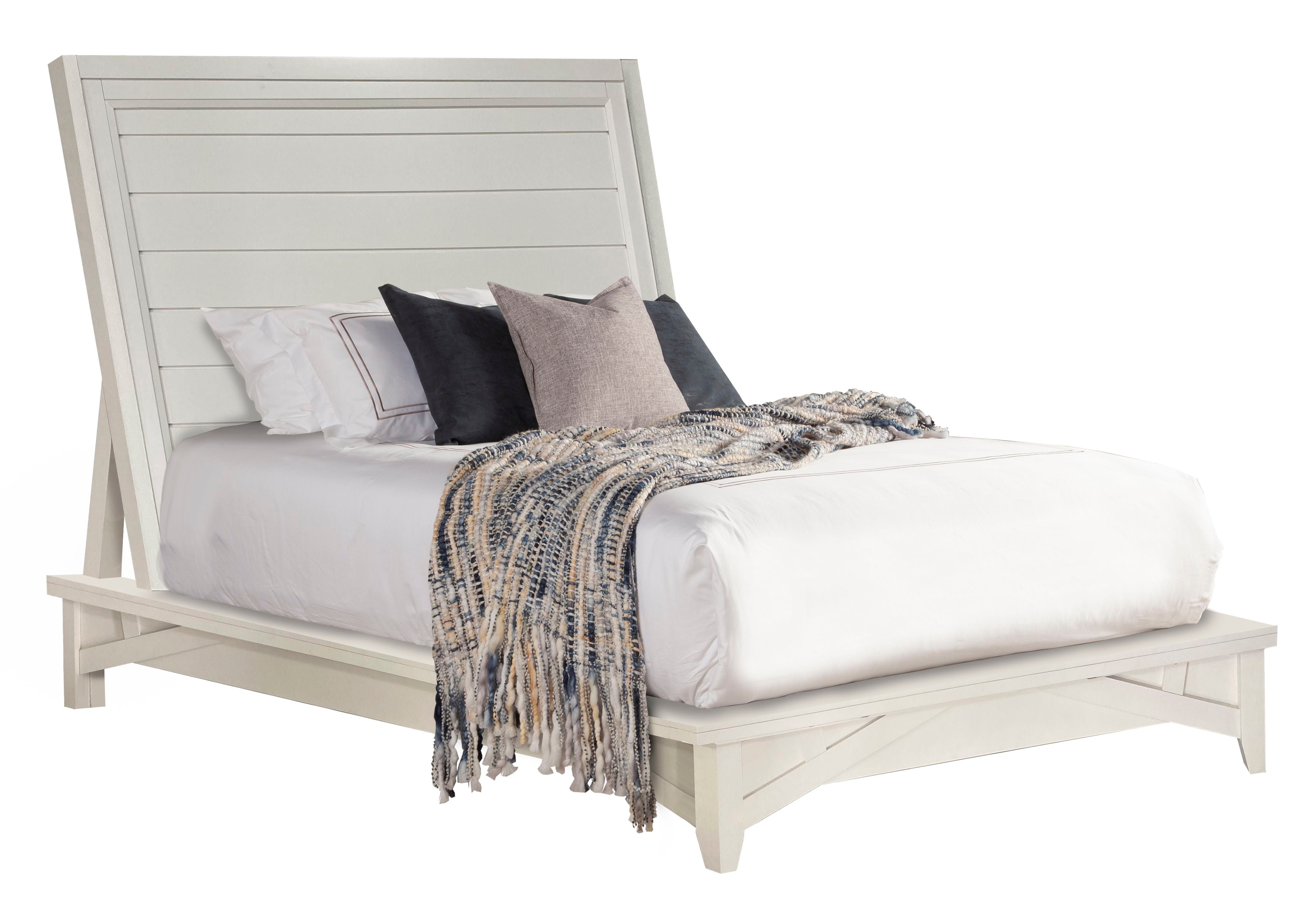 Parker House Americana Modern Bedroom Queen Platform Bed 2 Nightstands and Dresser with Mirror
