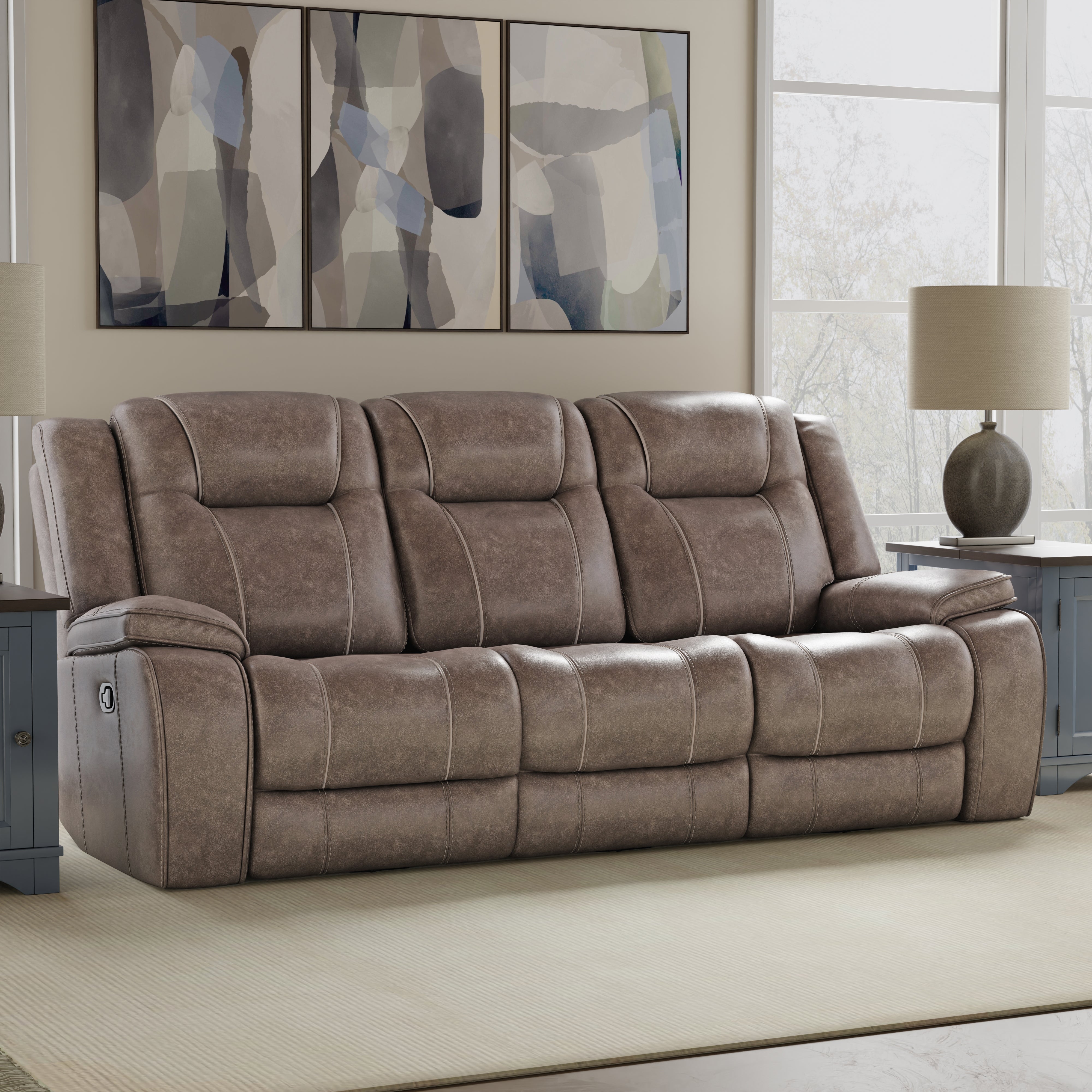 Parker Living Blake - Desert Taupe Manual Reclining Sofa and Loveseat