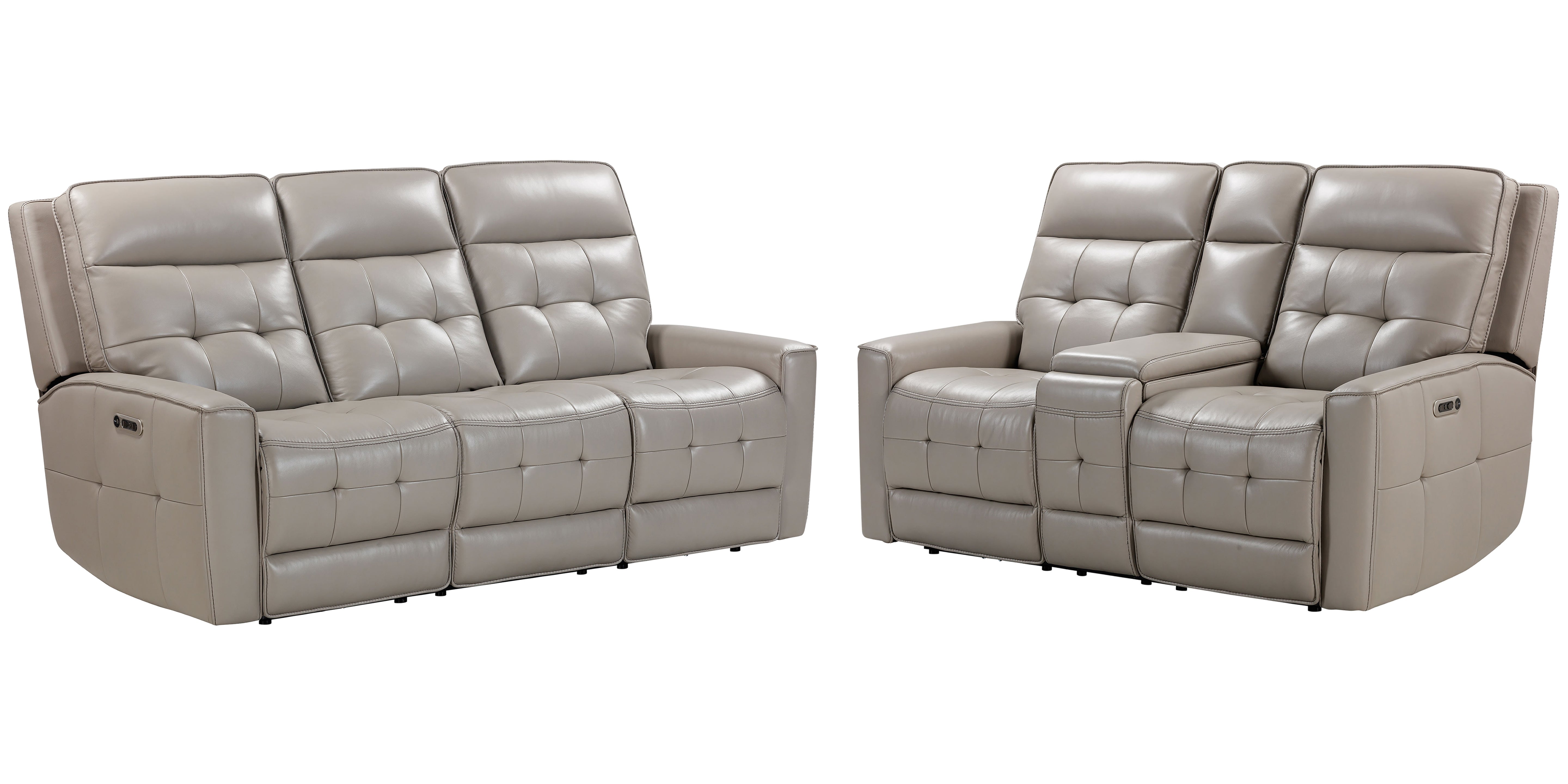 Parker Living Canterbury - Pewter Power Reclining Zero Gravity Sofa and Loveseat