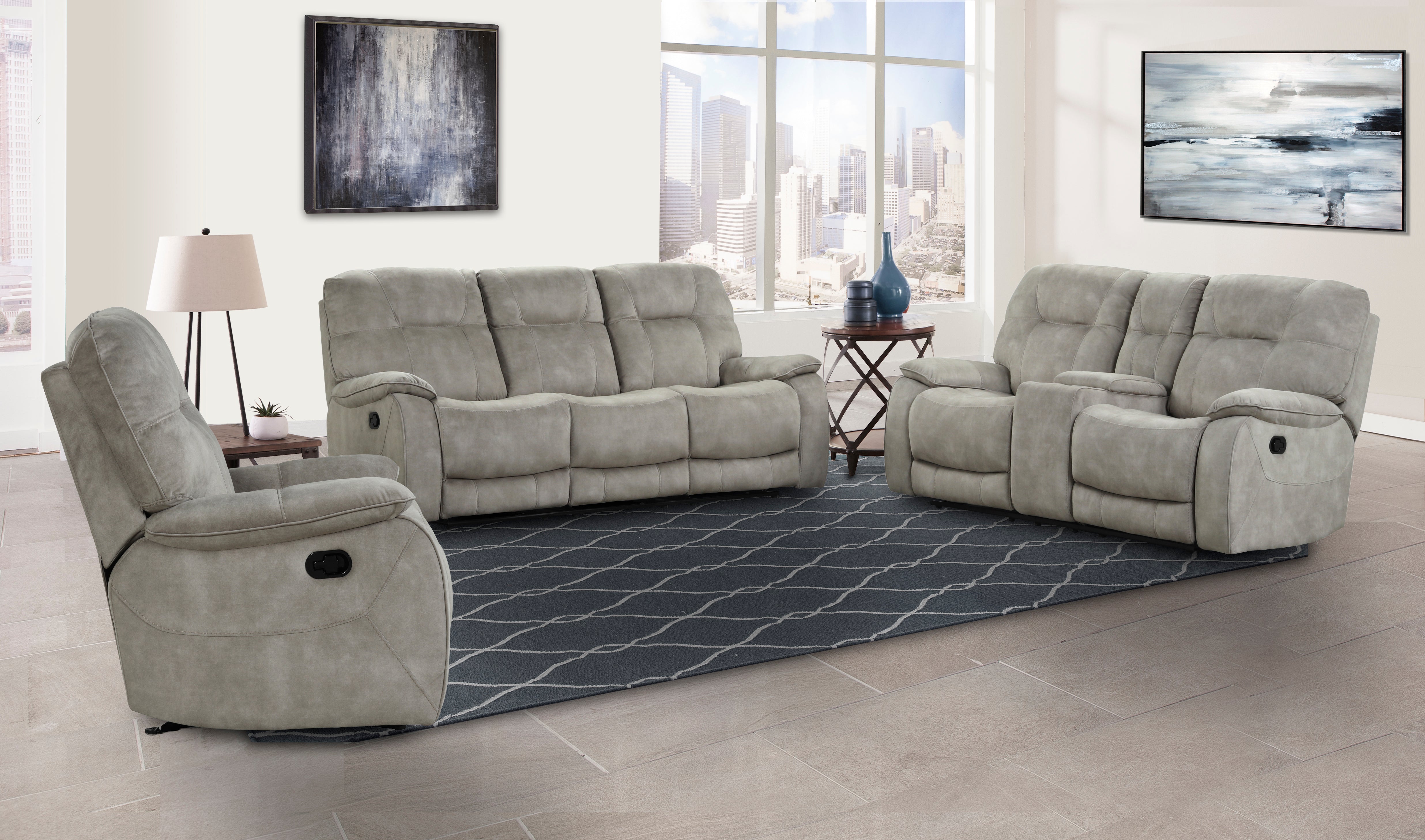 Parker Living Cooper - Shadow Natural Reclining Console Loveseat
