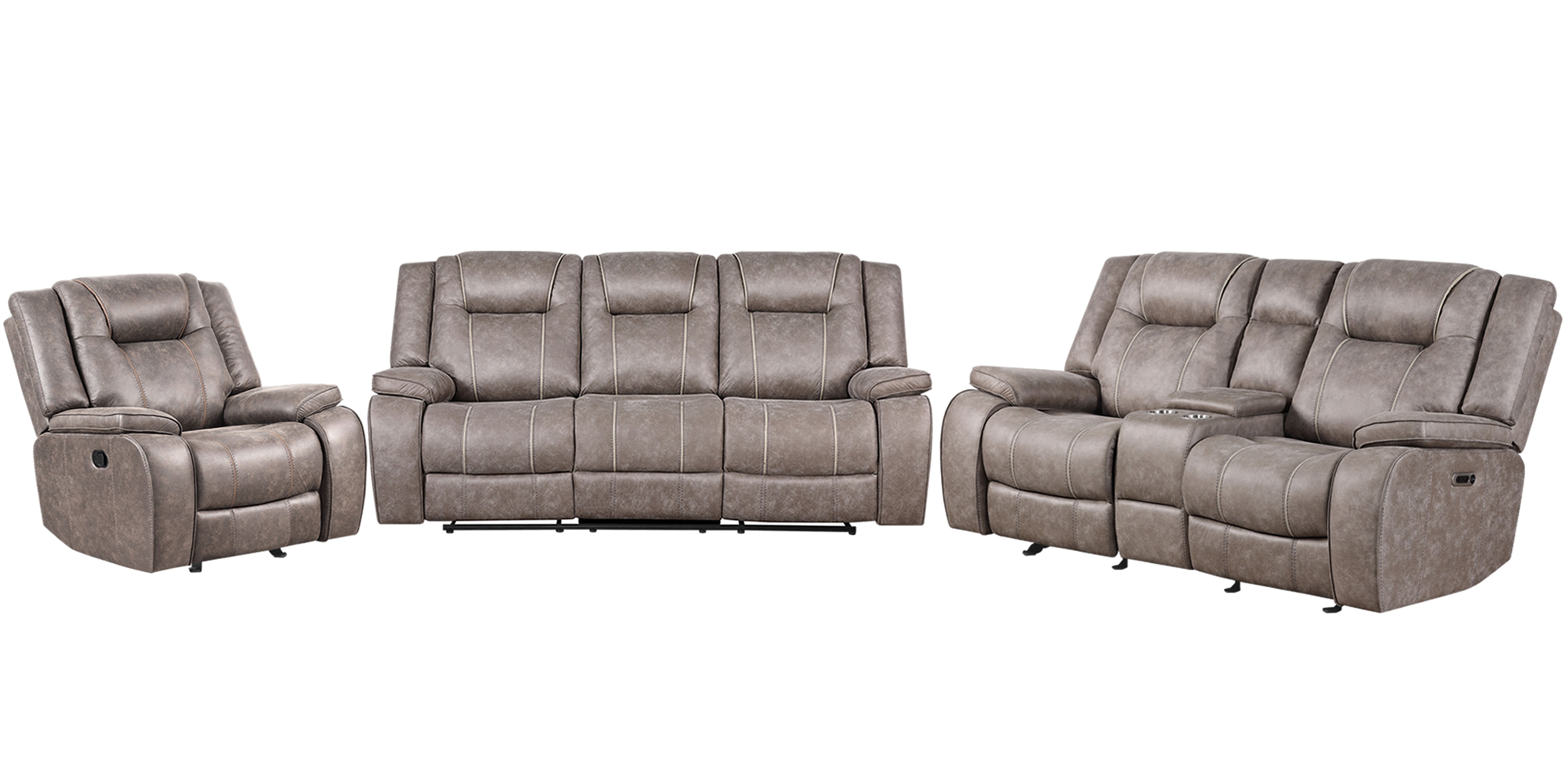 Parker Living Blake - Desert Taupe Manual Reclining Sofa Loveseat and Recliner