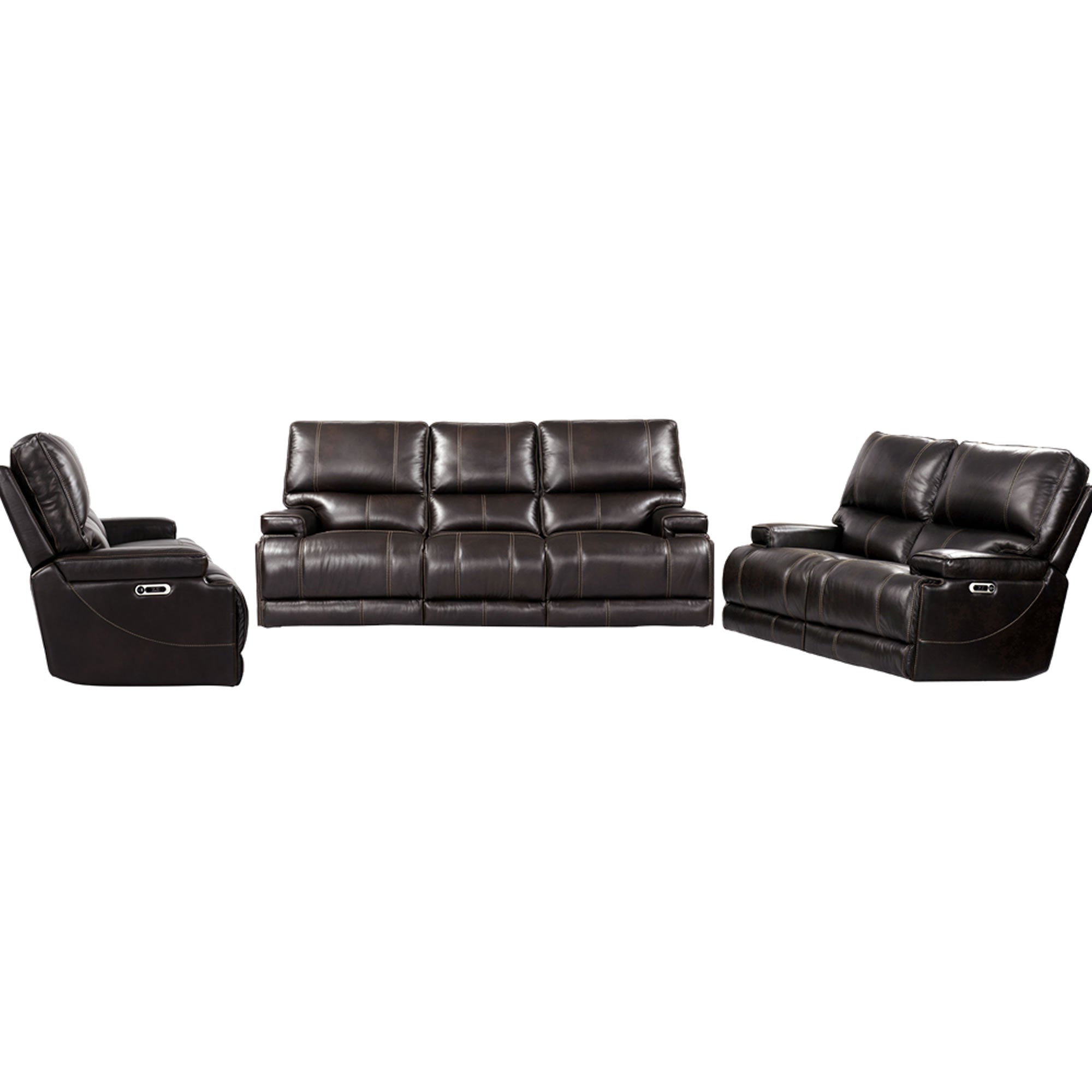 Parker Living Whitman - Verona Coffee - Powered By Freemotion Power Reclining Sofa Loveseat and Recliner