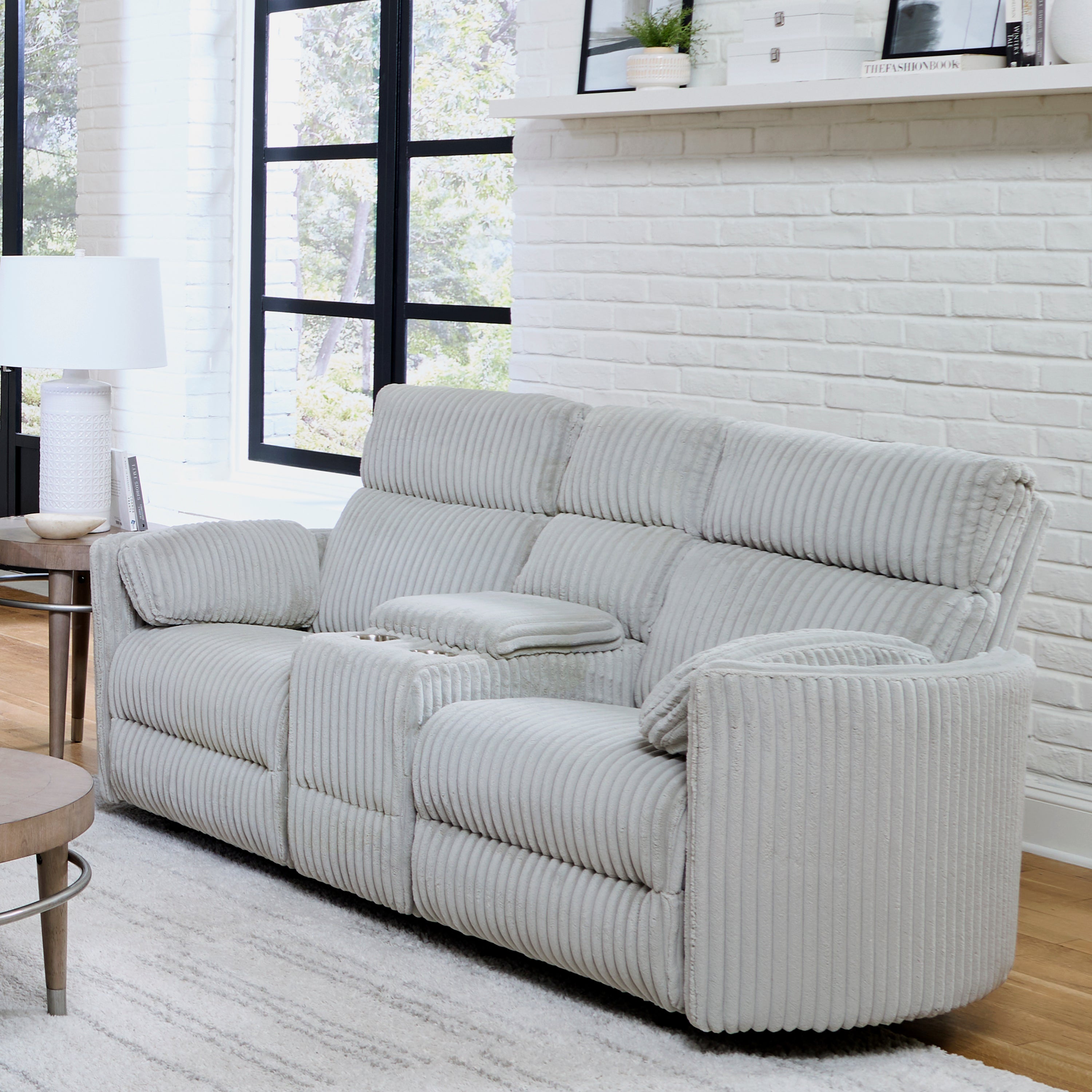 Parker Living Radius - Mega Grey Power Glider Reclining Console Loveseat