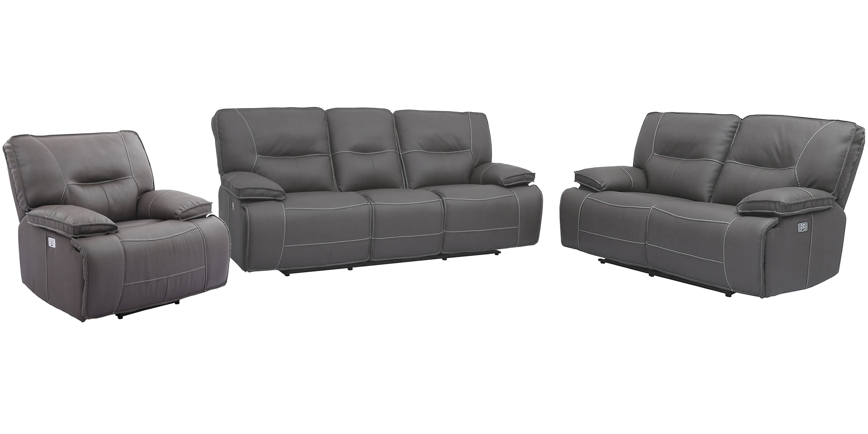 Parker Living Spartacus - Haze Power Reclining Sofa Loveseat and Recliner