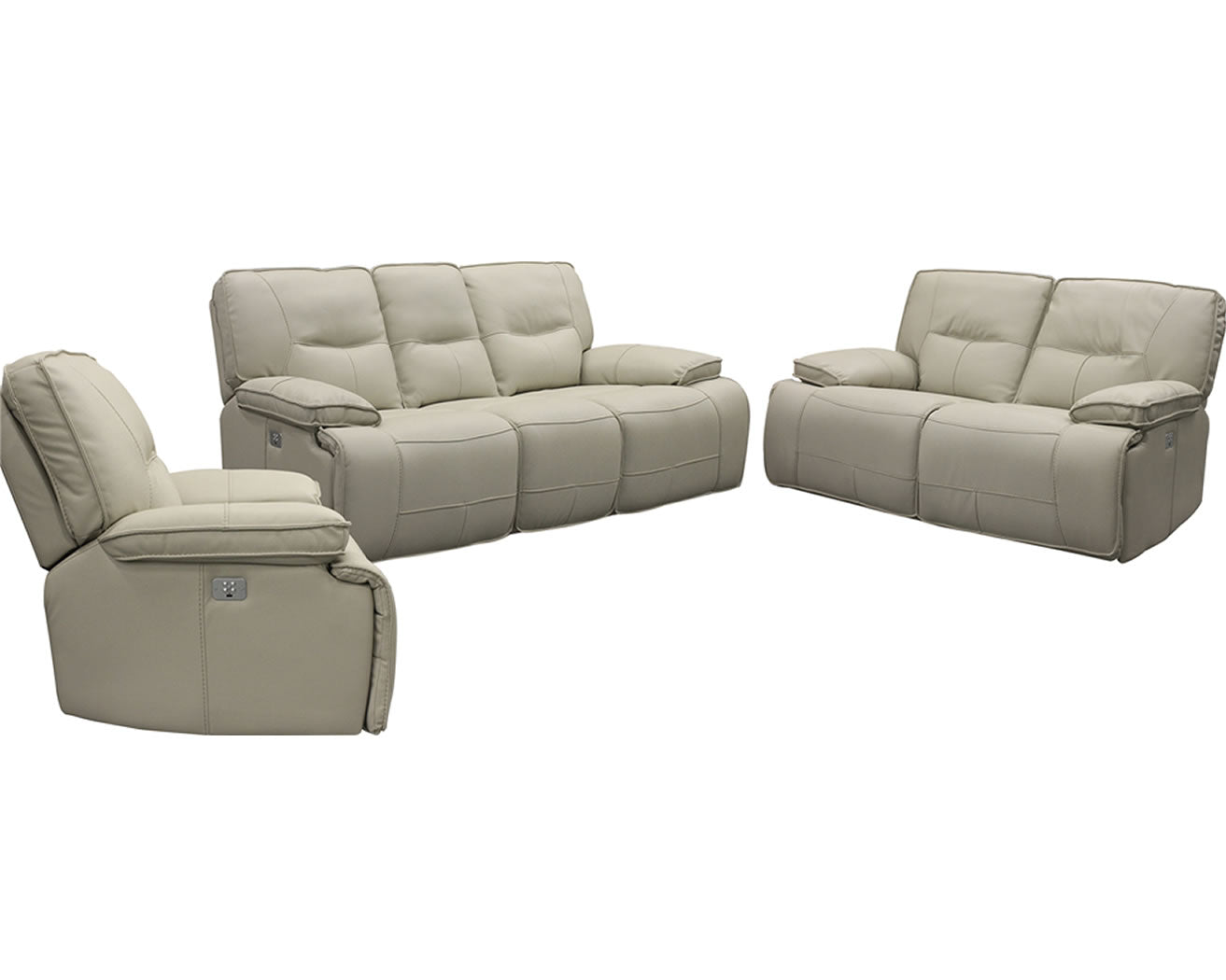 Parker Living Spartacus - Oyster Power Reclining Sofa Loveseat and Recliner