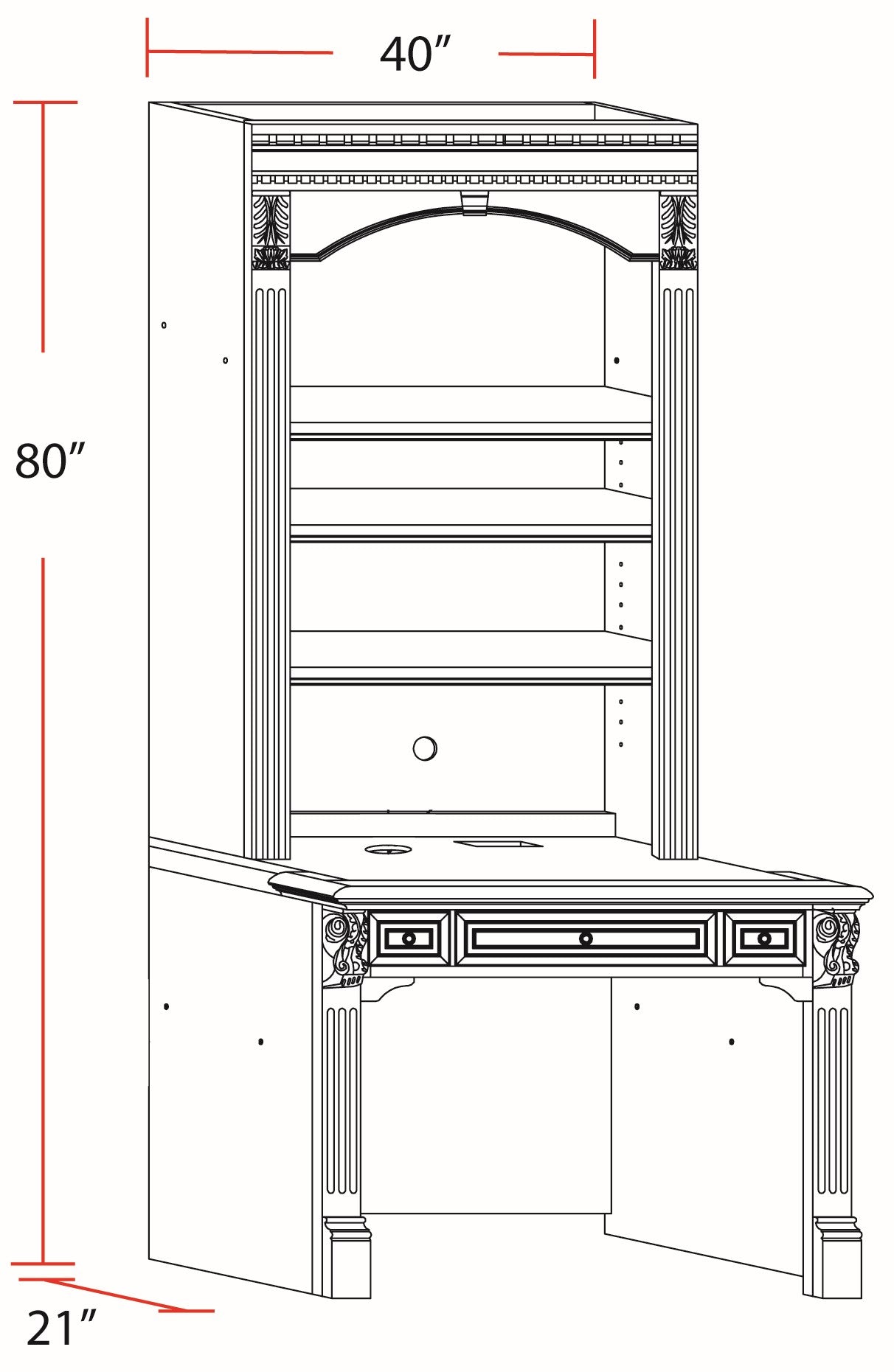 Parker House Huntington Library Desk - HUN#460-2