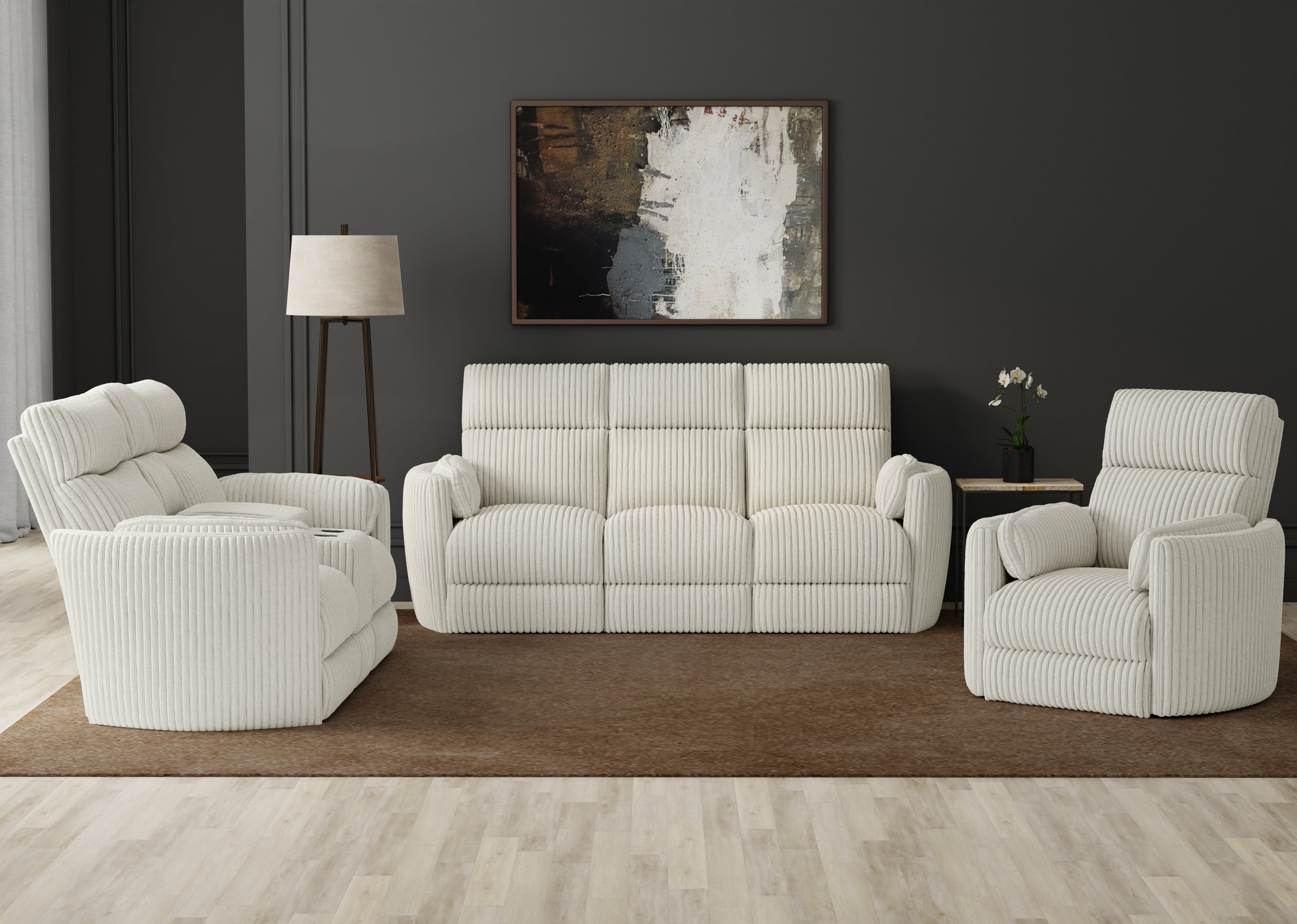 Parker Living Radius - Mega Ivory Swivel Power Glider Recliner