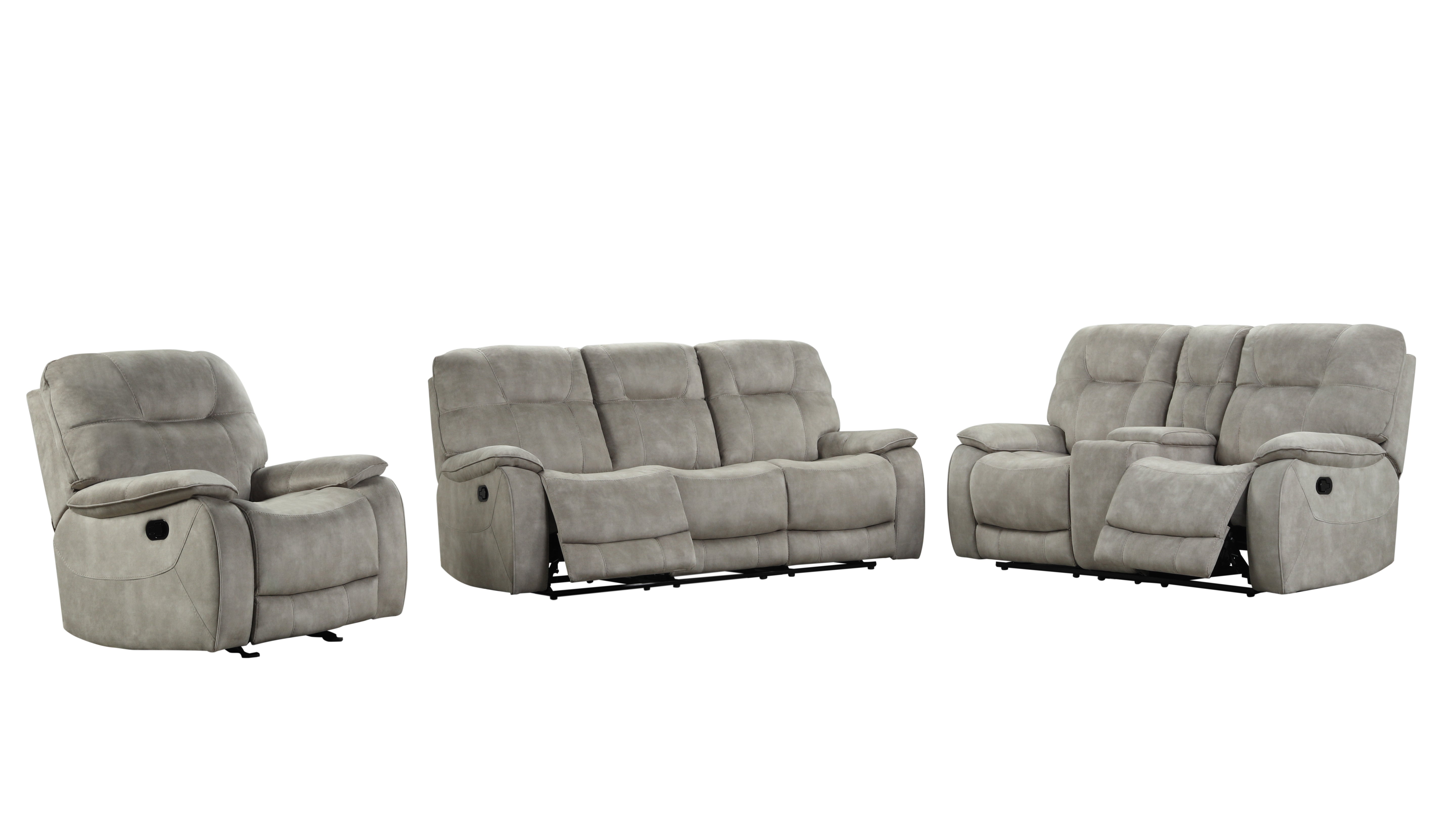 Parker Living Cooper - Shadow Natural Manual Reclining Sofa Loveseat and Recliner