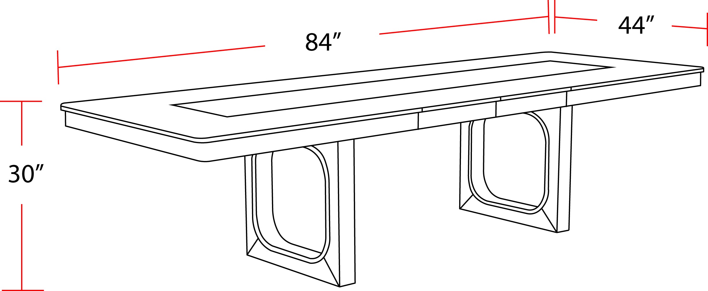 Parker House Escape - Dining 84" Rectangular Table with console & 8 caster chairs